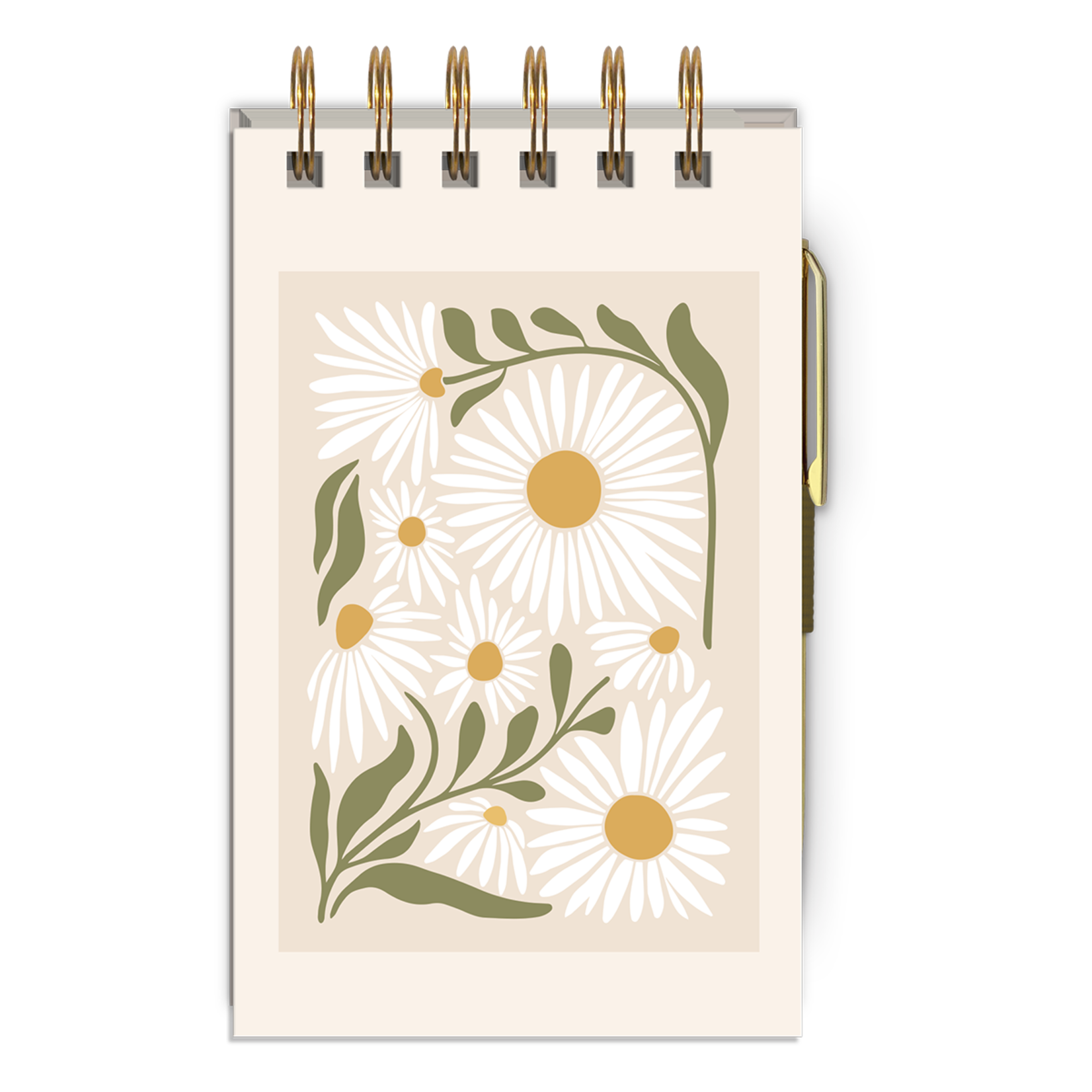 Lady Jayne Spiral Notepad & Pen - Daisies
