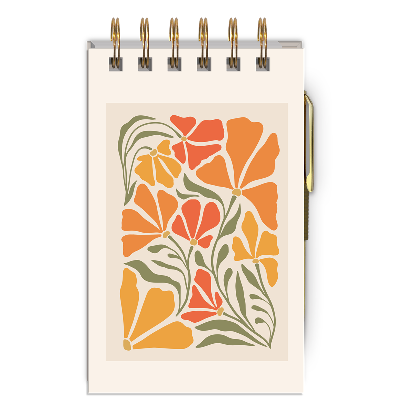 Lady Jayne Spiral Notepad & Pen - Poppies