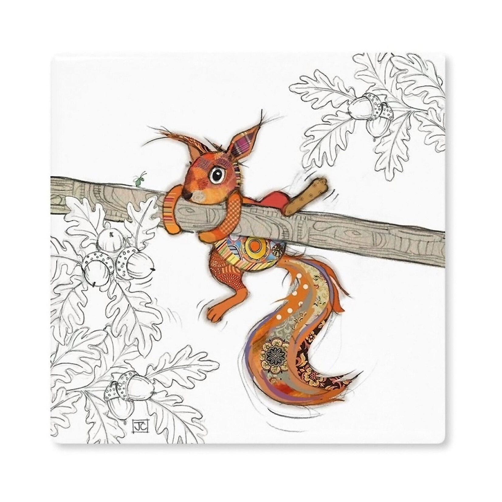 Bug Art Coaster - Kooks - Sammy Squirrel