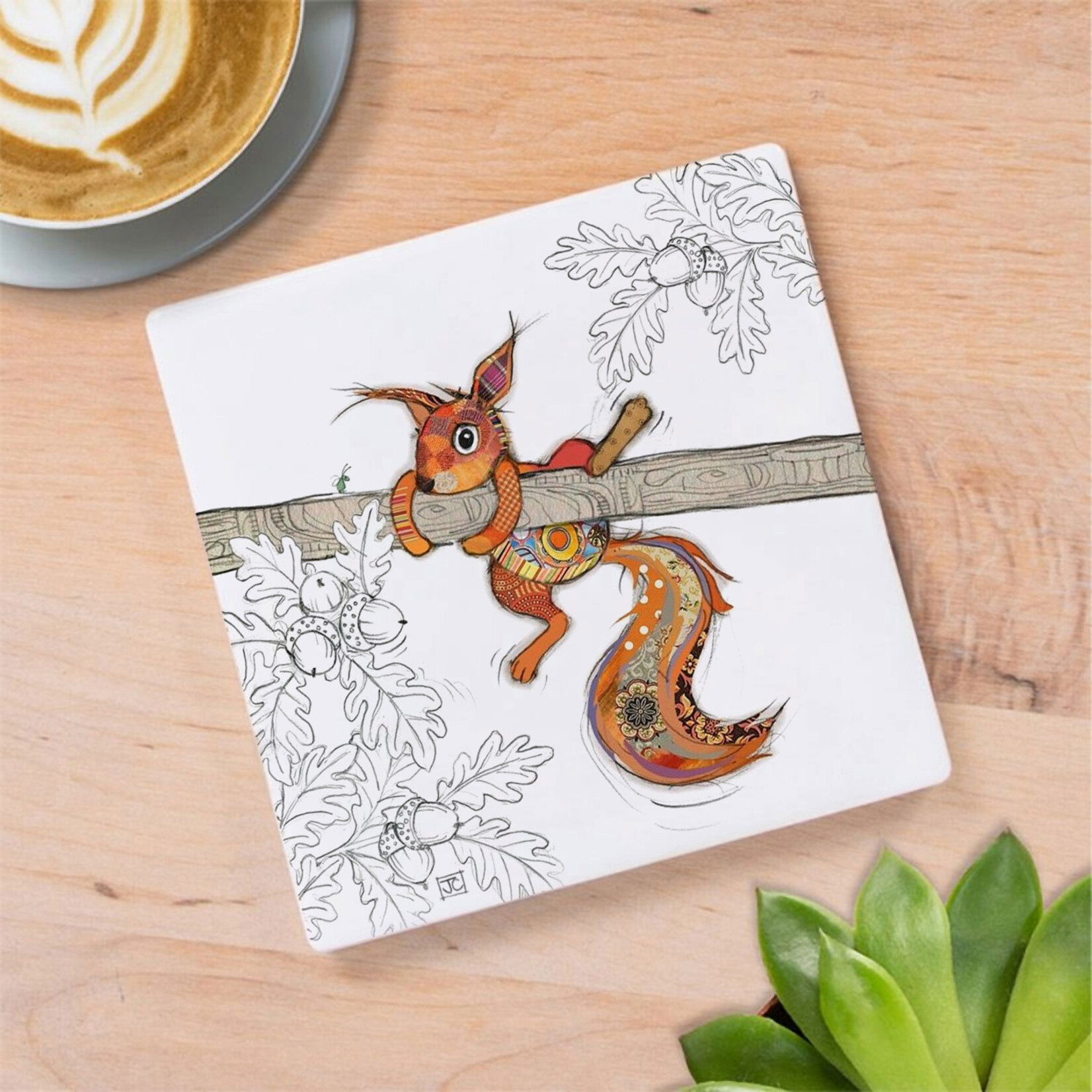 Bug Art Coaster - Kooks - Sammy Squirrel