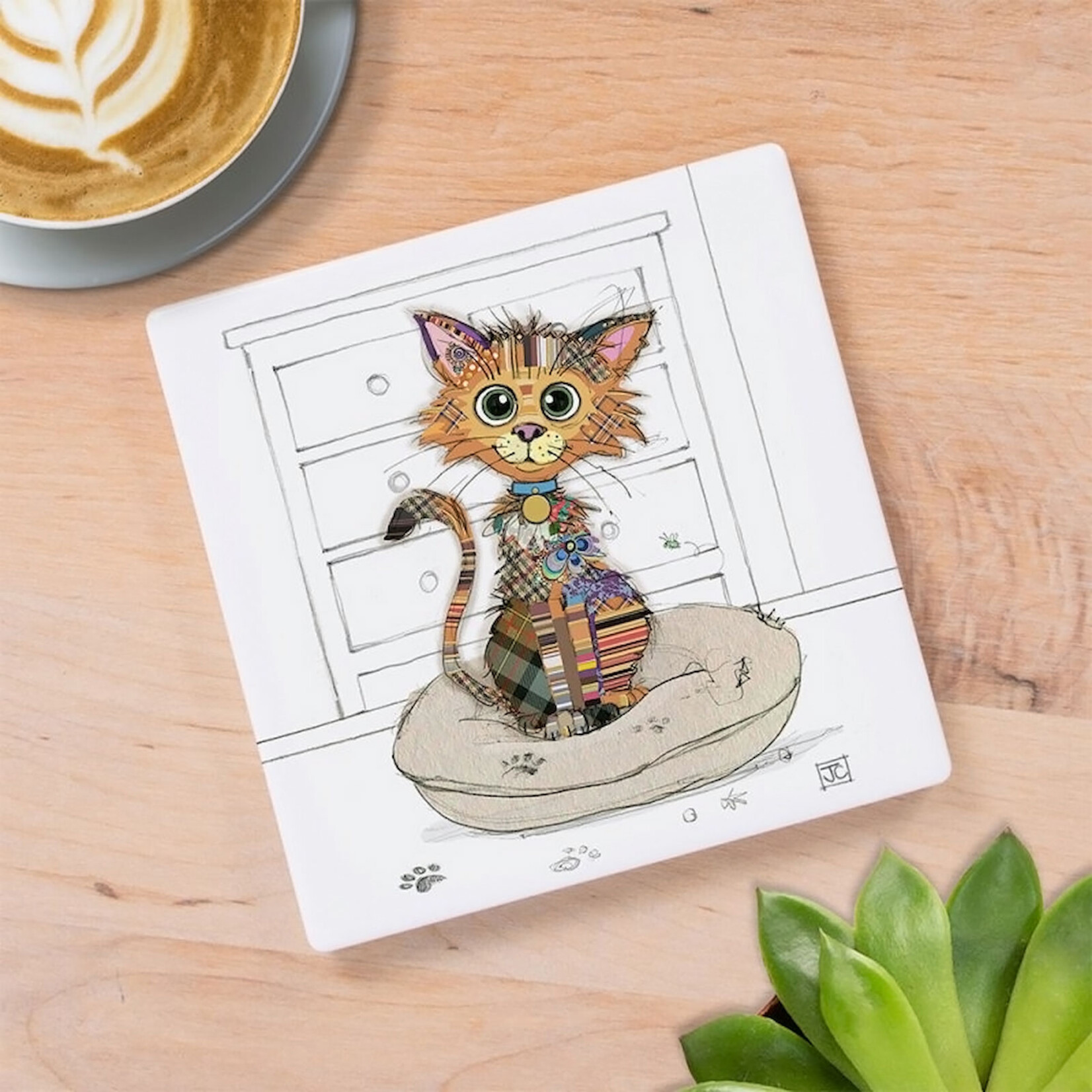 Bug Art Coaster - Kooks - Kimba Kitten