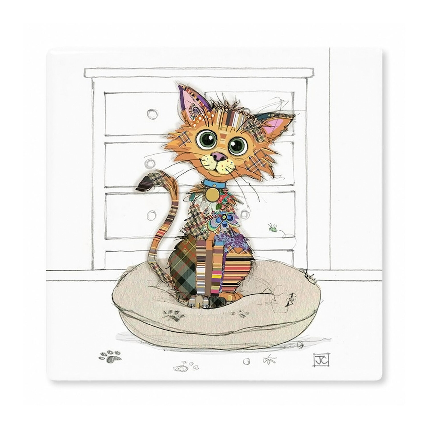 Bug Art Coaster - Kimba Kitten