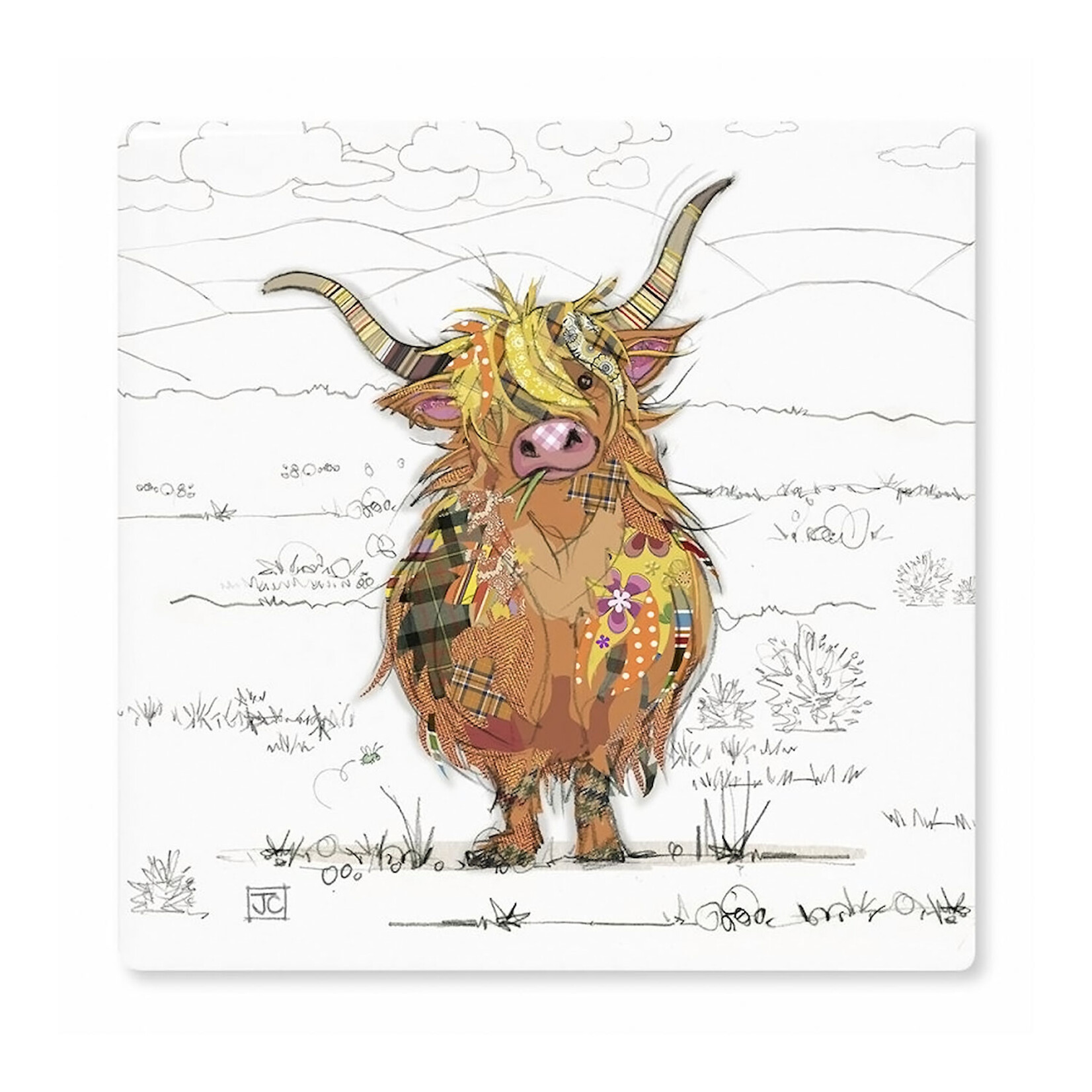 Bug Art Ceramic Coaster - Highland Hamish