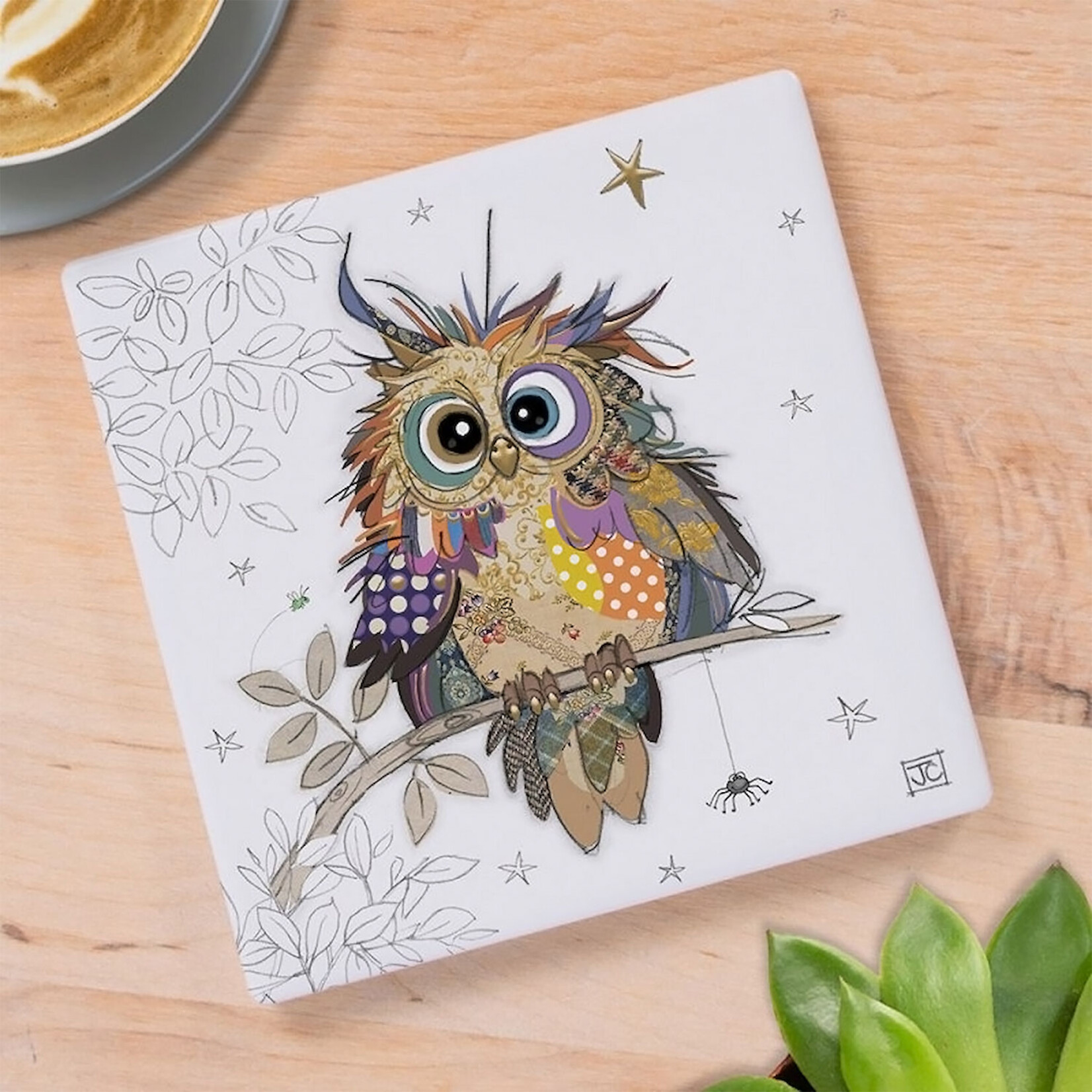 Bug Art Coaster - Otto Owl