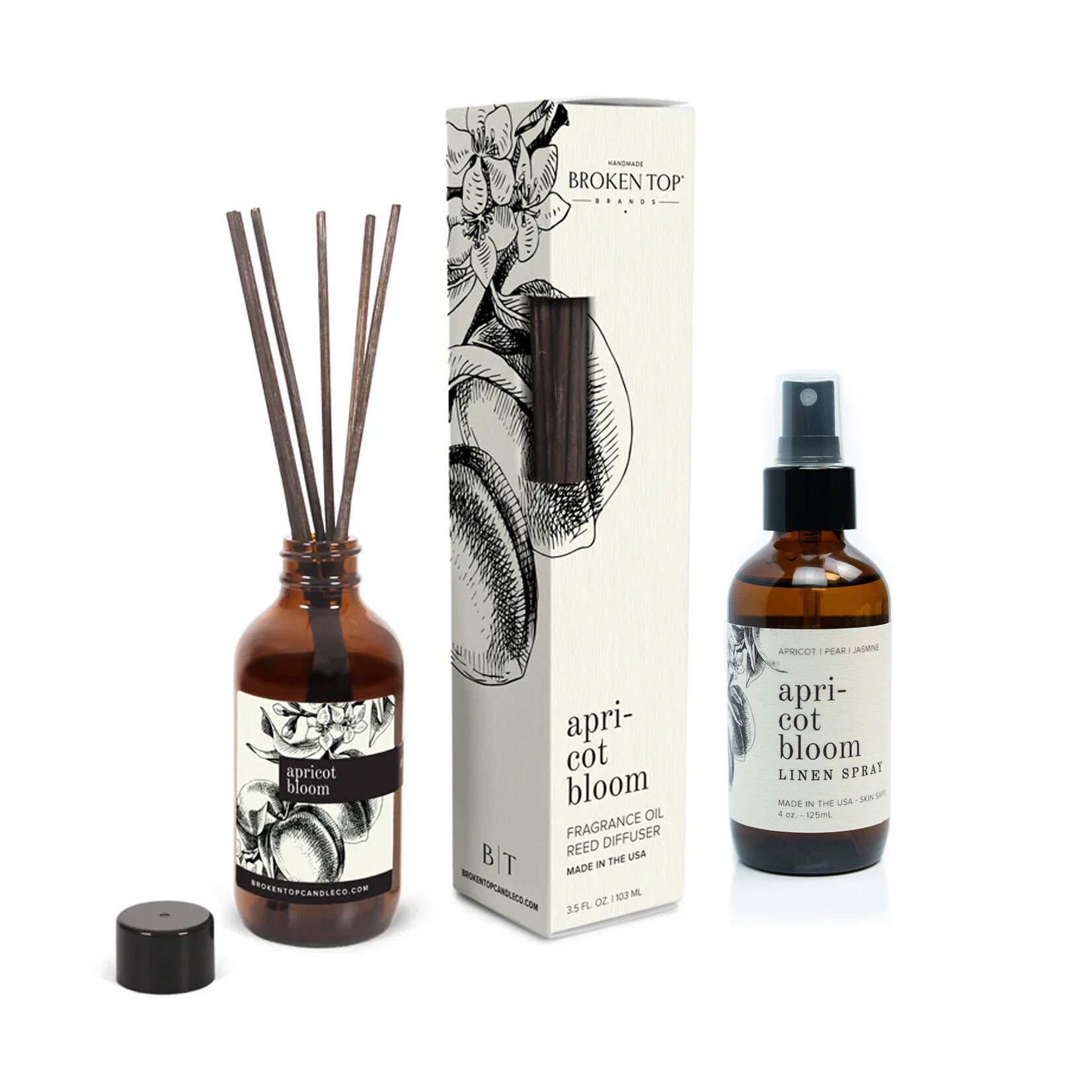 Broken Top Apricot Bloom - Linen Spray | Reed Diffuser