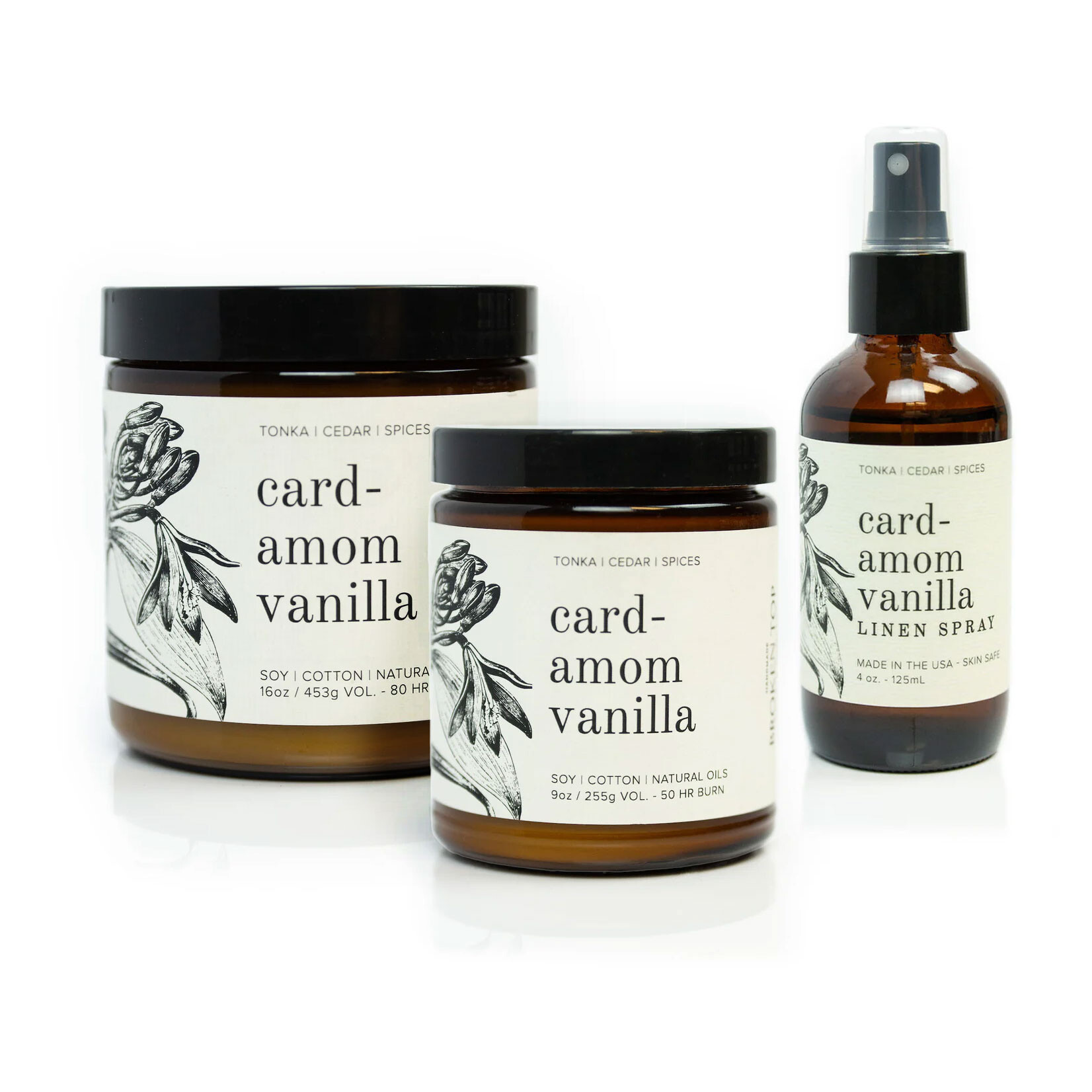 Broken Top Cardamom Vanilla - Linen Spray | Soy Candle