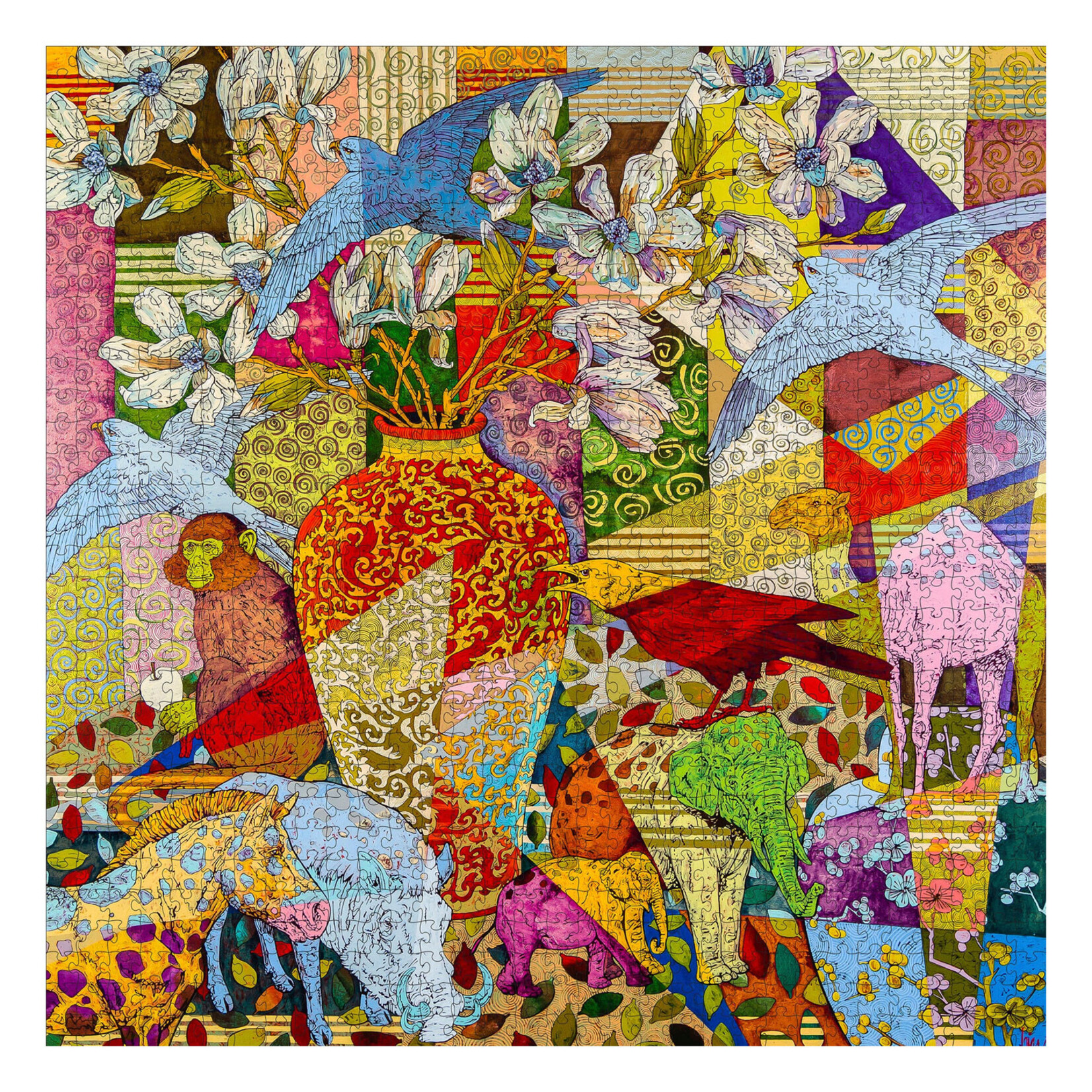 Pomegranate Jigsaw Puzzle - QUILT by Grant Leier (1000-Piece)