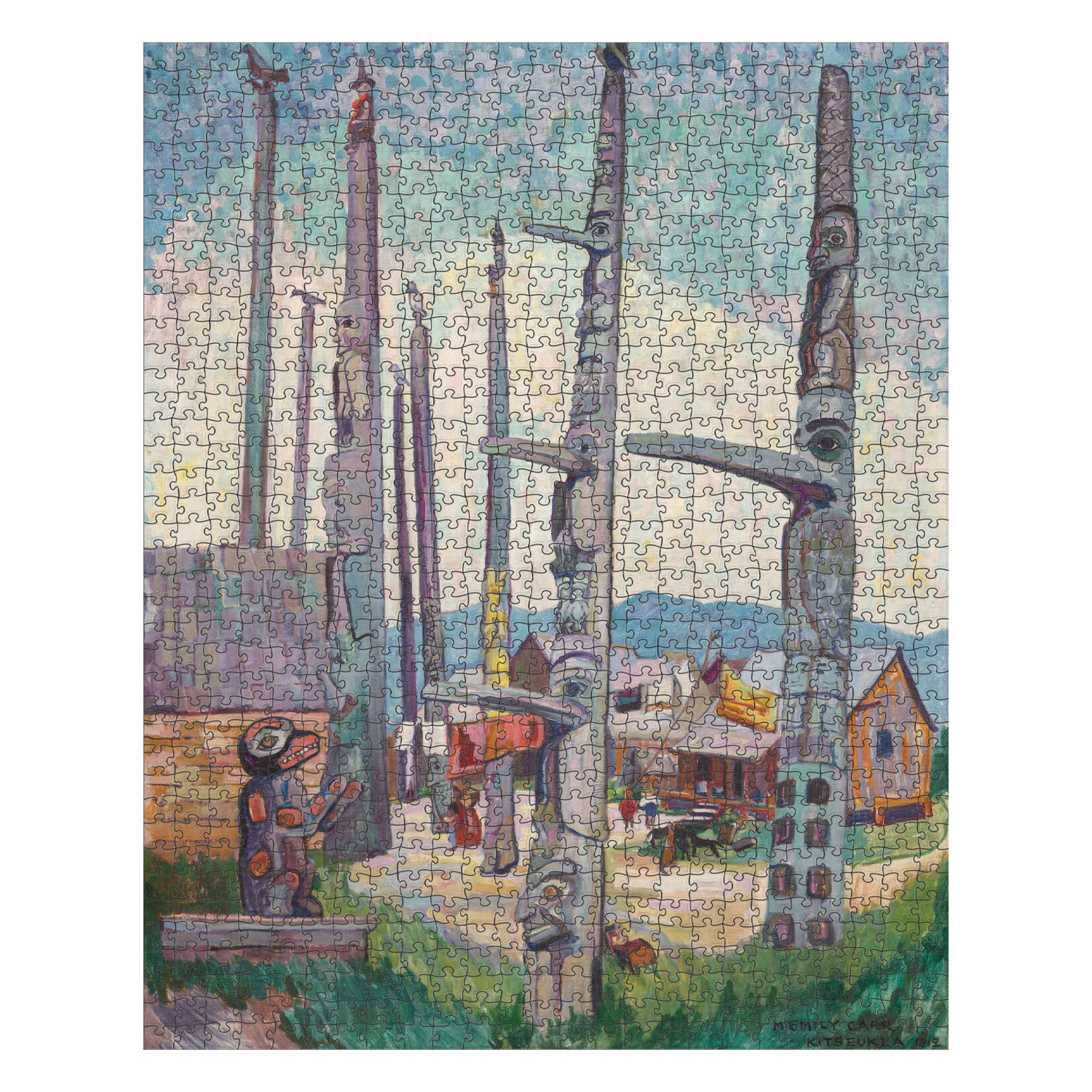 Pomegranate Jigsaw Puzzle - Totem Poles by Emily Carr (1000-Piece)