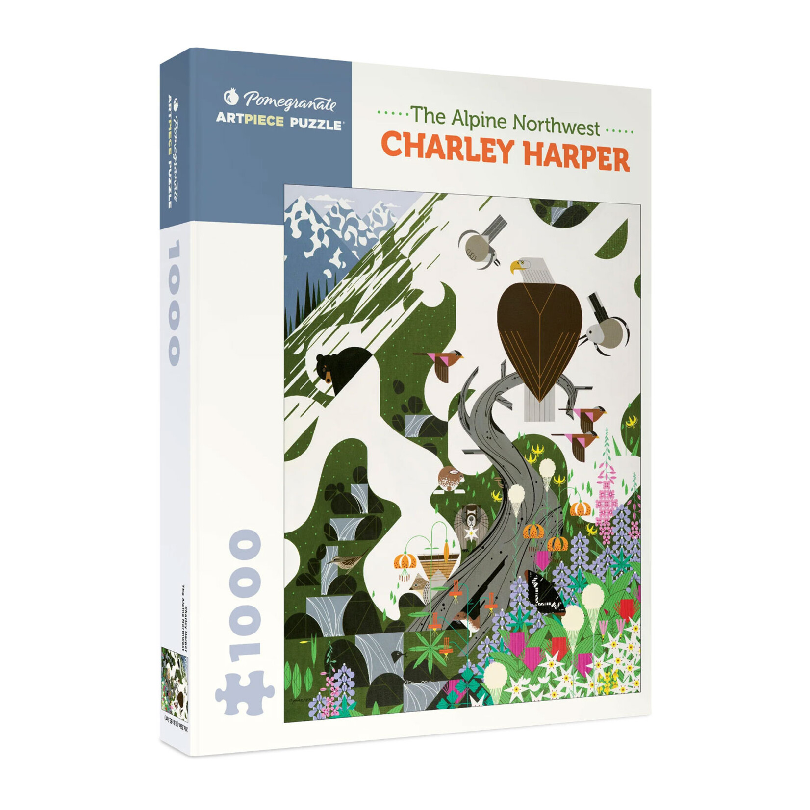 Pomegranate Jigsaw Puzzle - The Alpine Northwest by Charley Harper (1000-Piece)