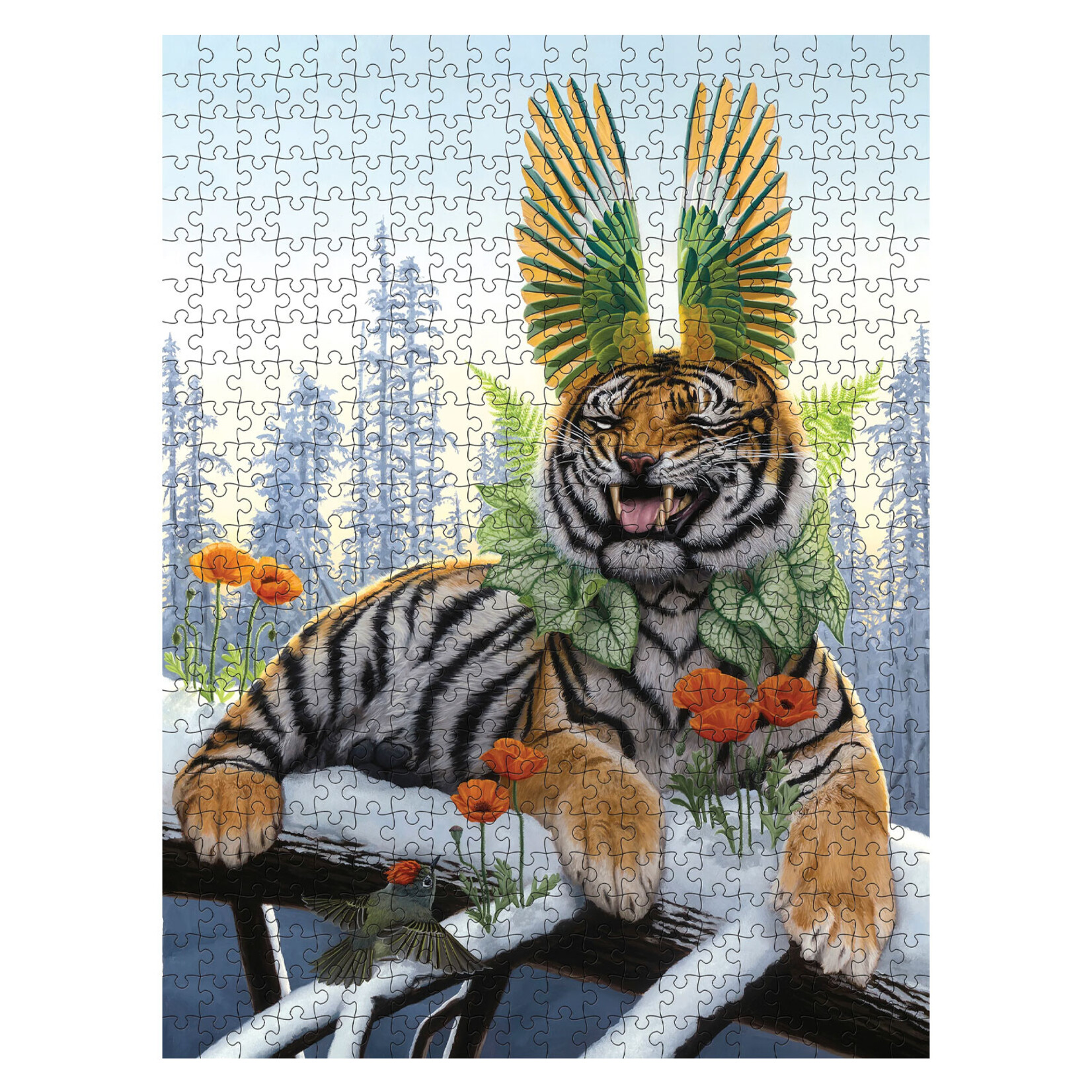 Pomegranate Jigsaw Puzzle - Flourished Merriment by Jon Ching (500-Piece)