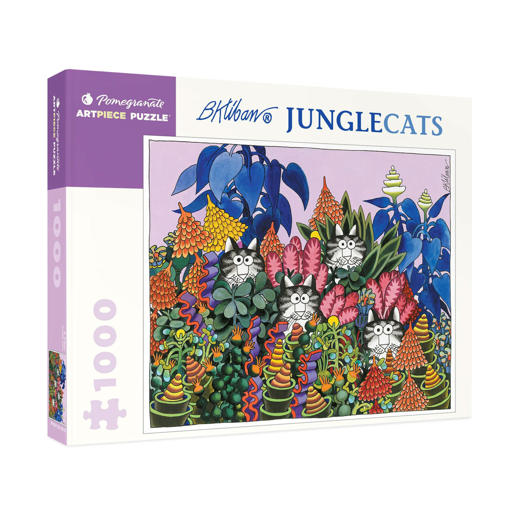 Pomegranate Jigsaw Puzzle - Jungle Cats by B. Kliban (1000-Piece)