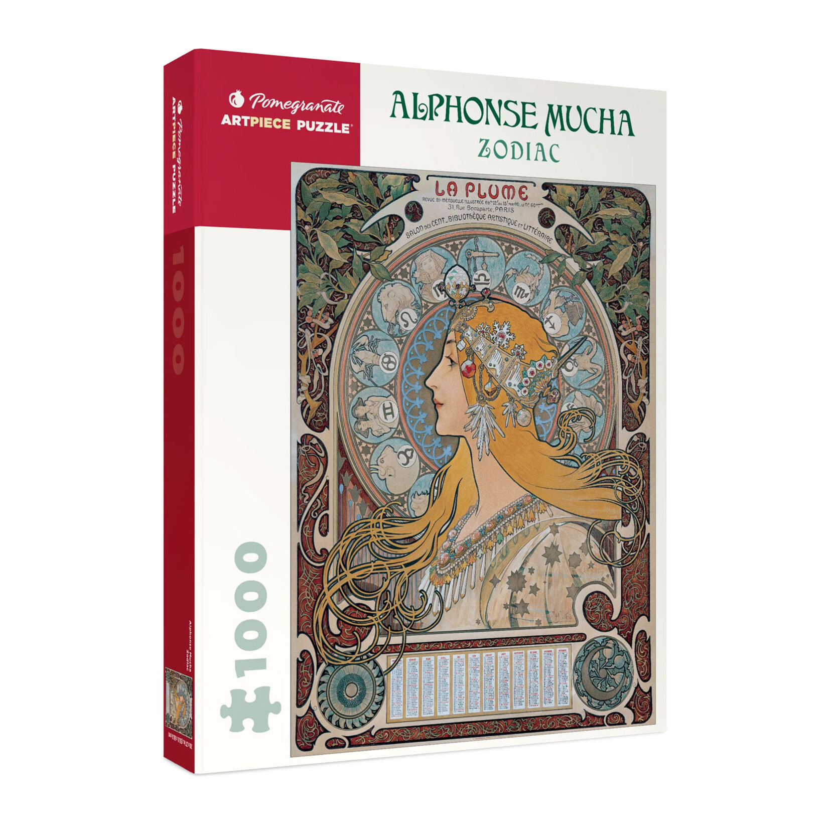 Pomegranate Jigsaw Puzzle - Zodiac by Alphonse Mucha (1000-Piece)