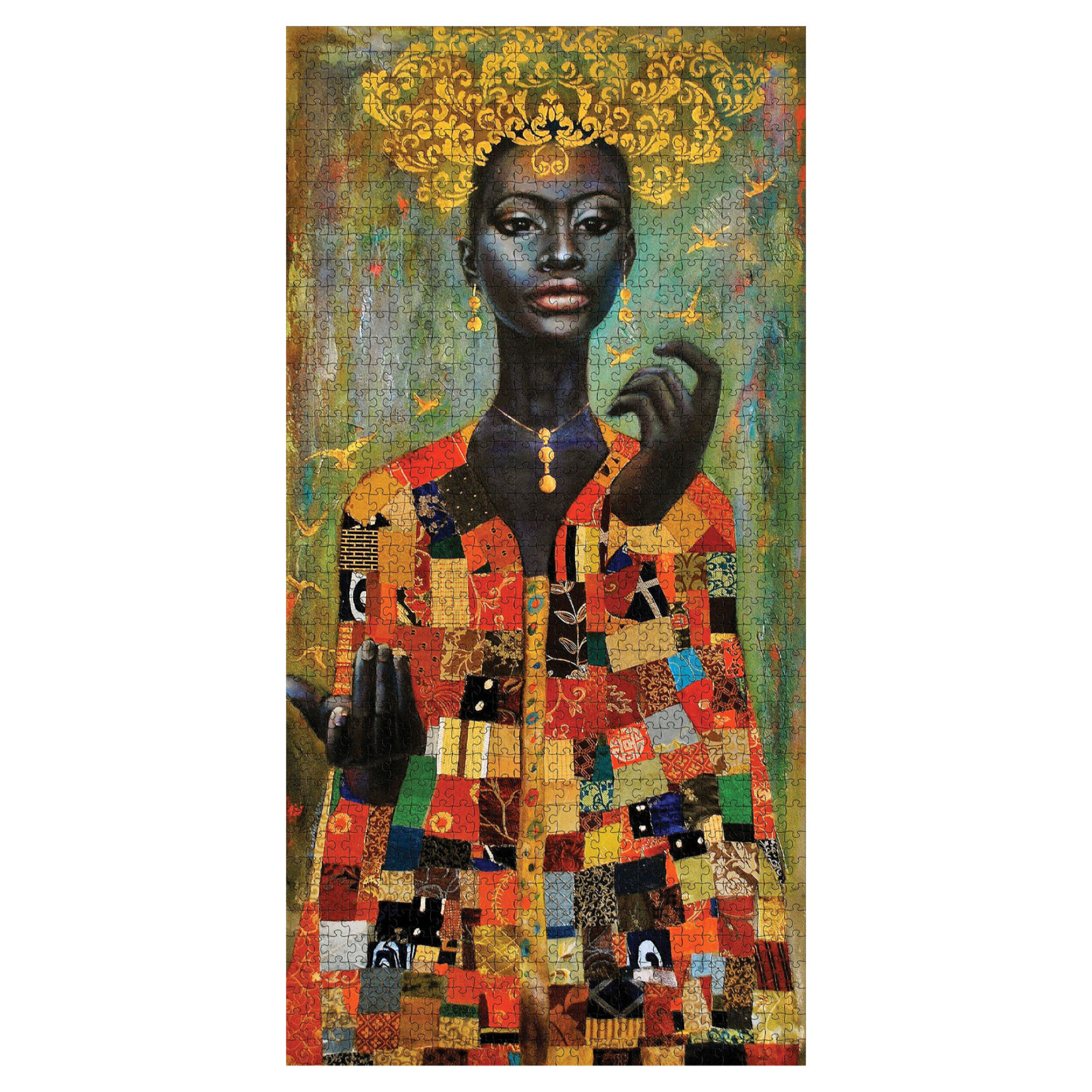 Pomegranate Jigsaw Puzzle - Her Coat of Many Colors by Tamara Madden (1000-Piece)