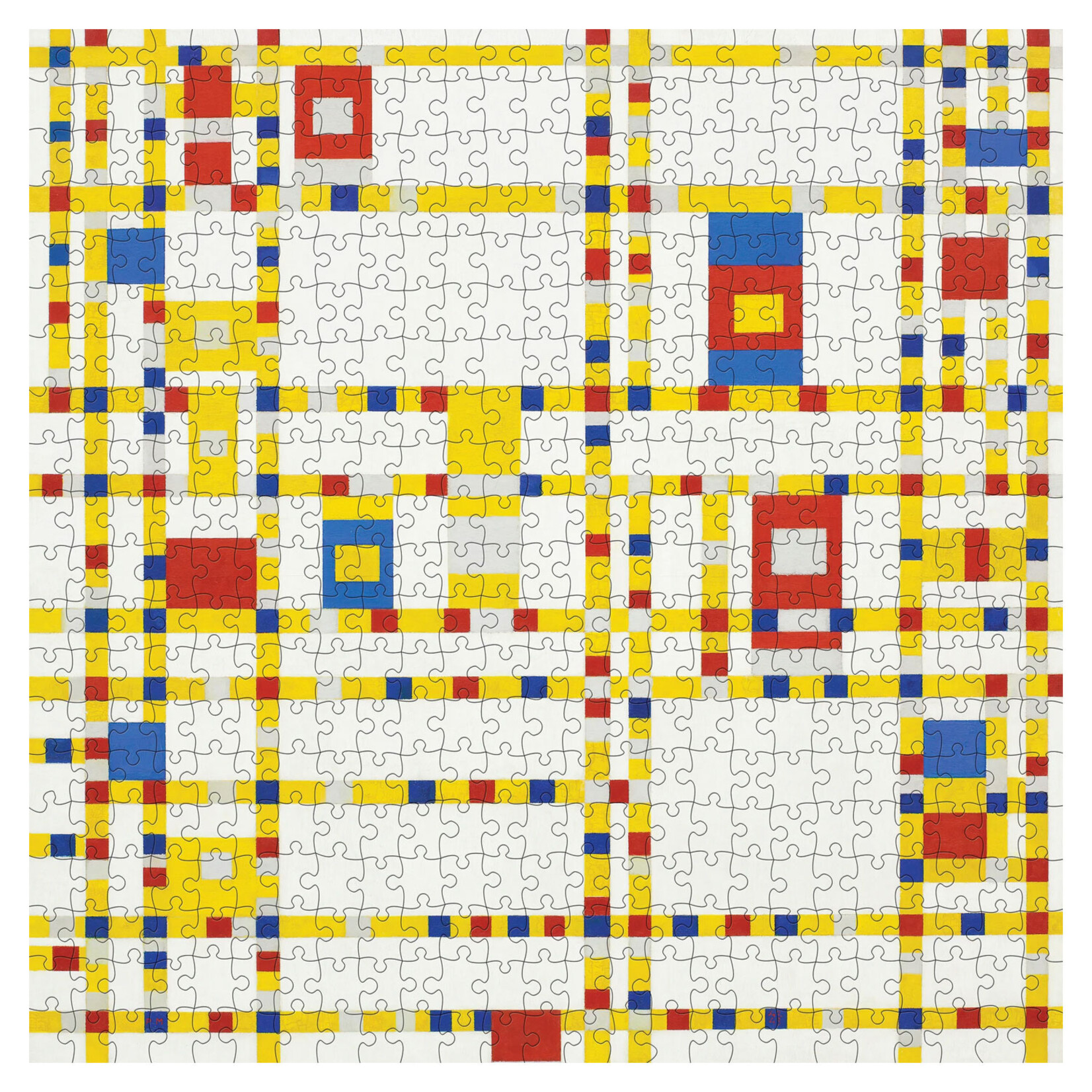 Pomegranate Jigsaw Puzzle - Broadway Boogie Woogie by Piet Mondrian (500-Piece)