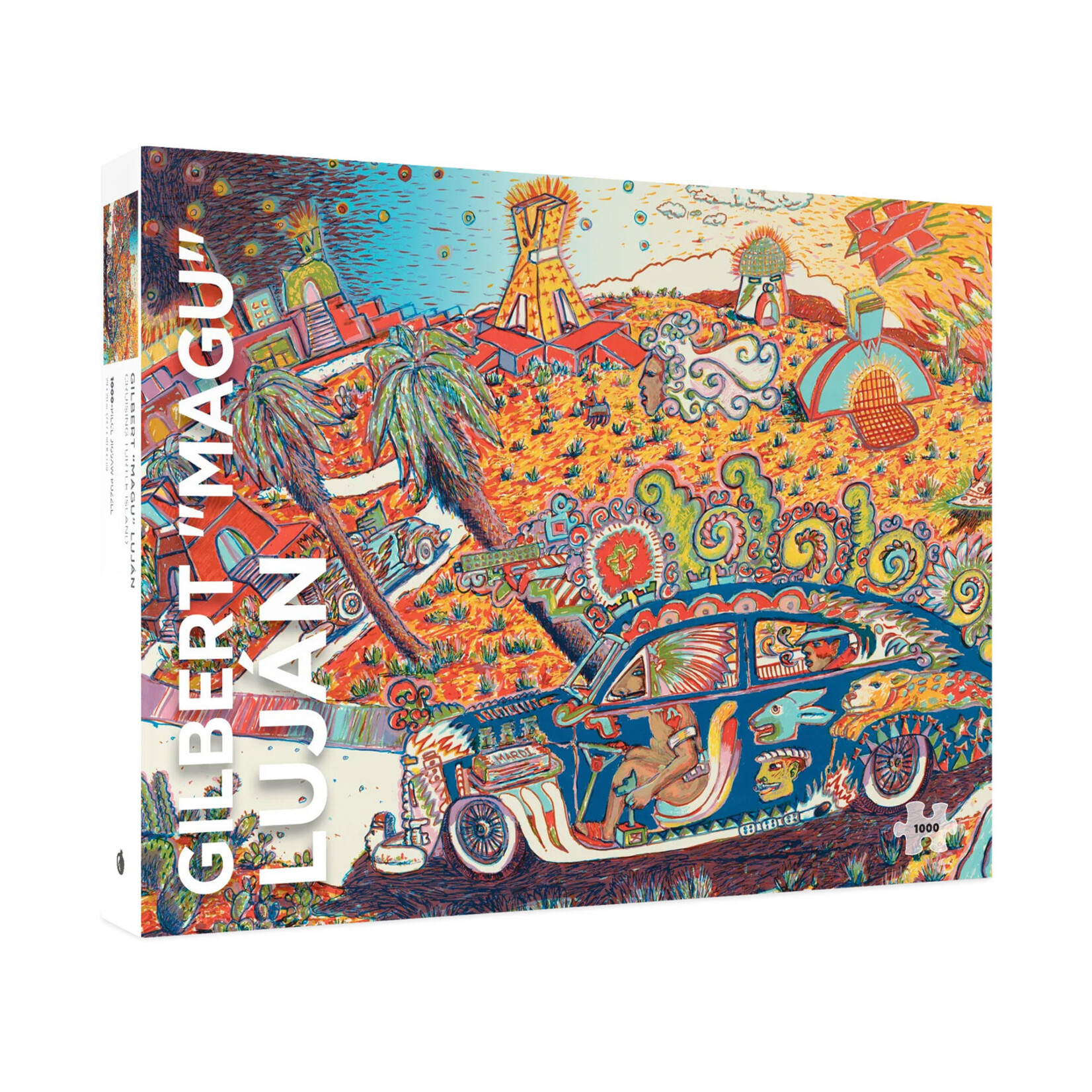 Pomegranate Jigsaw Puzzle - Cruising Turtle Island by Gilbert “Magu” Luján (1000-Piece)