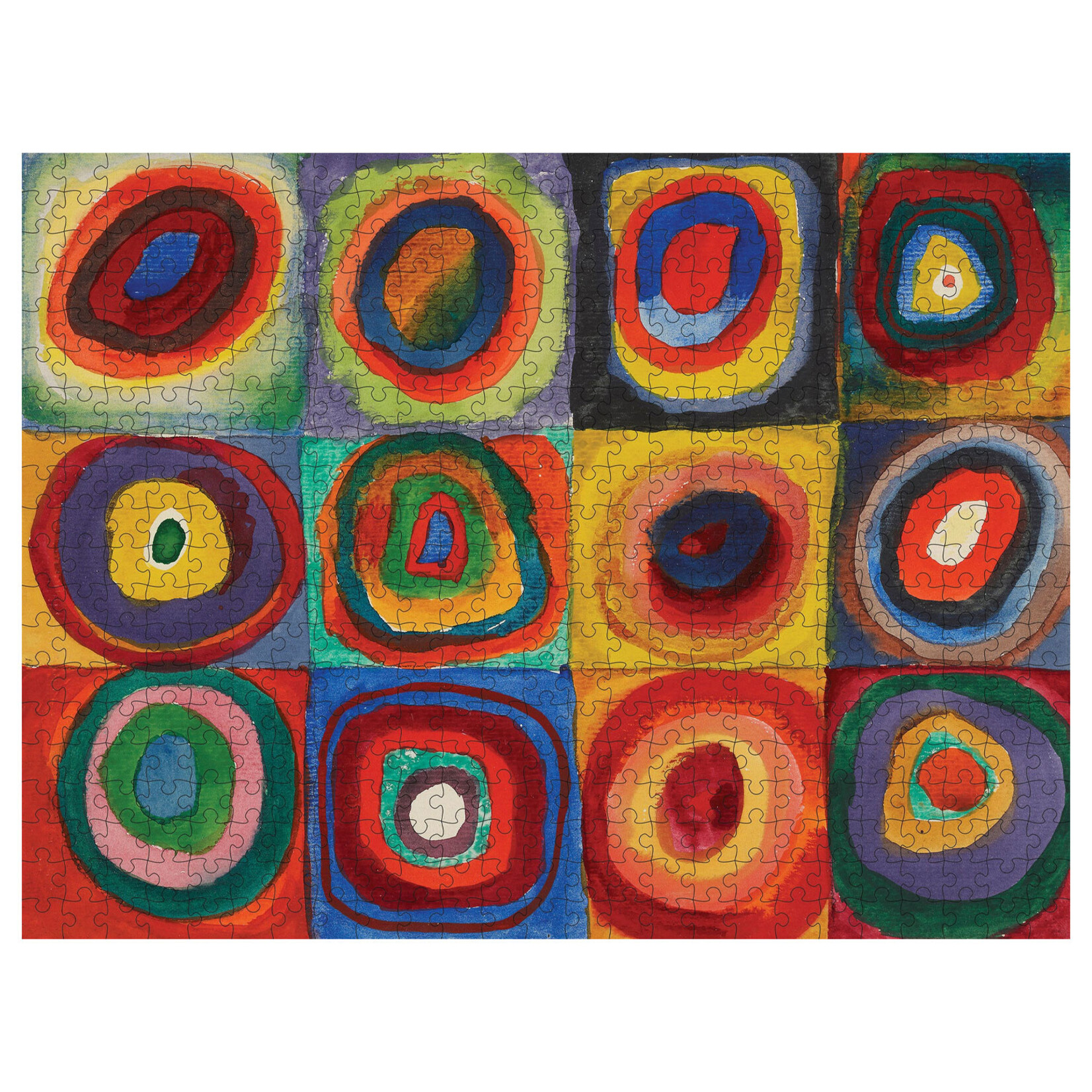 Pomegranate Jigsaw Puzzle - Squares with Concentric Rings by Wassily Kandinsky (500-Piece)
