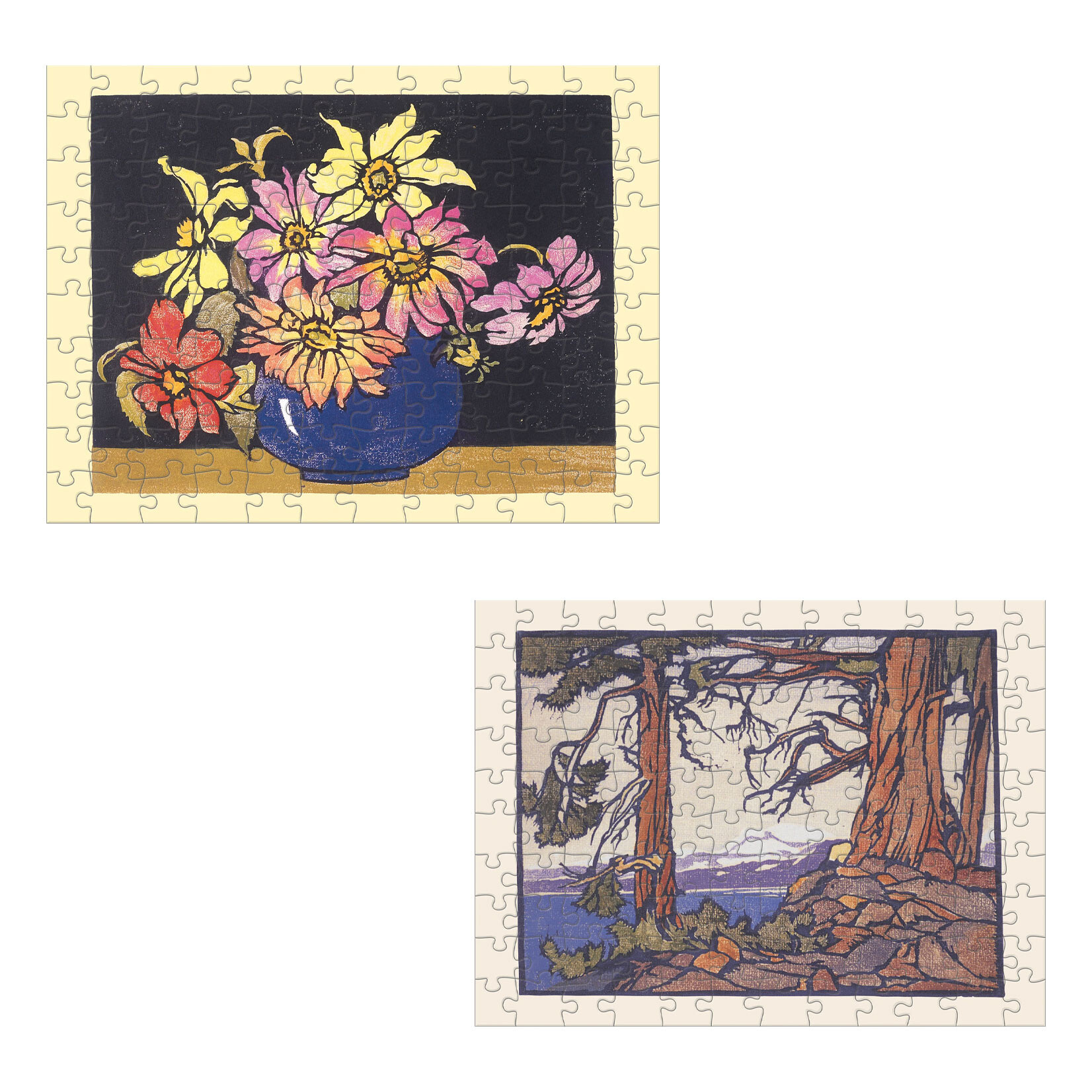 Pomegranate Double-Sided Jigsaw Puzzle Set - William S. Rice (120-Piece)