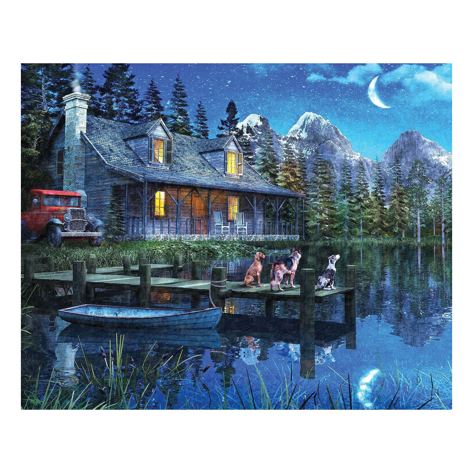 Springbok Jigsaw Puzzle - Moonlit Night (1000-Piece)