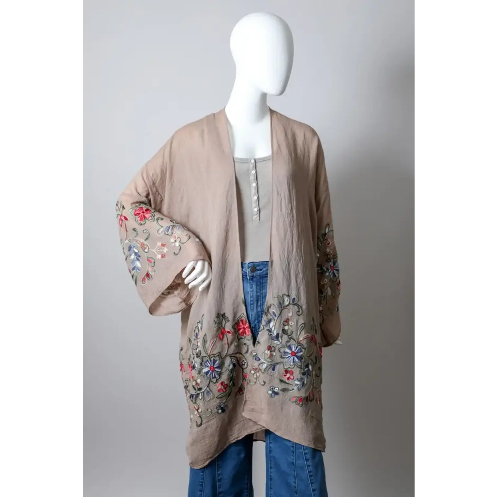 Leto Accessories Kimono - Floral Full Length -