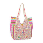 Jen & Co. Eunice Large Contrast Cotton Tote