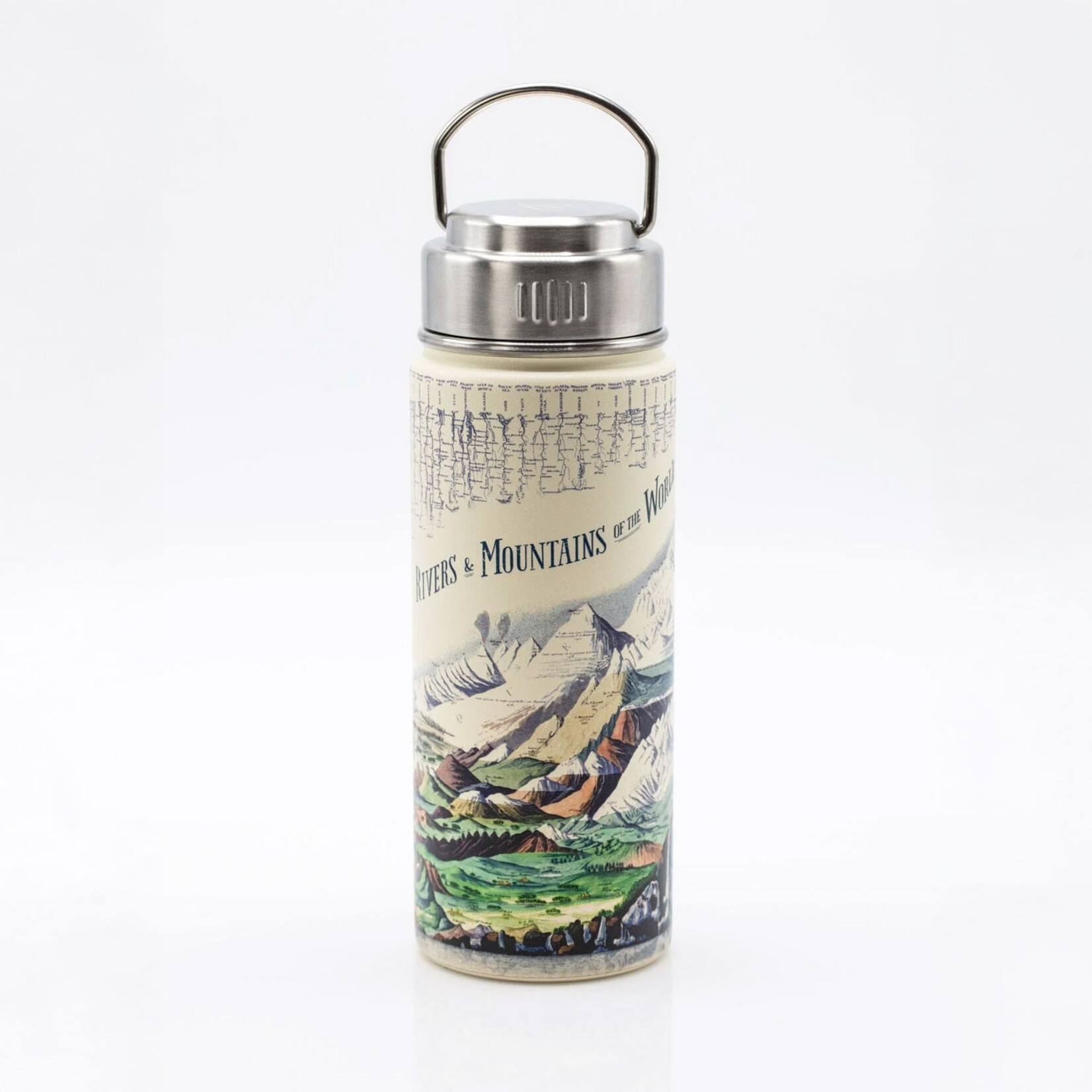 Cognitive Surplus Stainless Steel Bottle - Rivers & Mountains (18oz / 32oz)