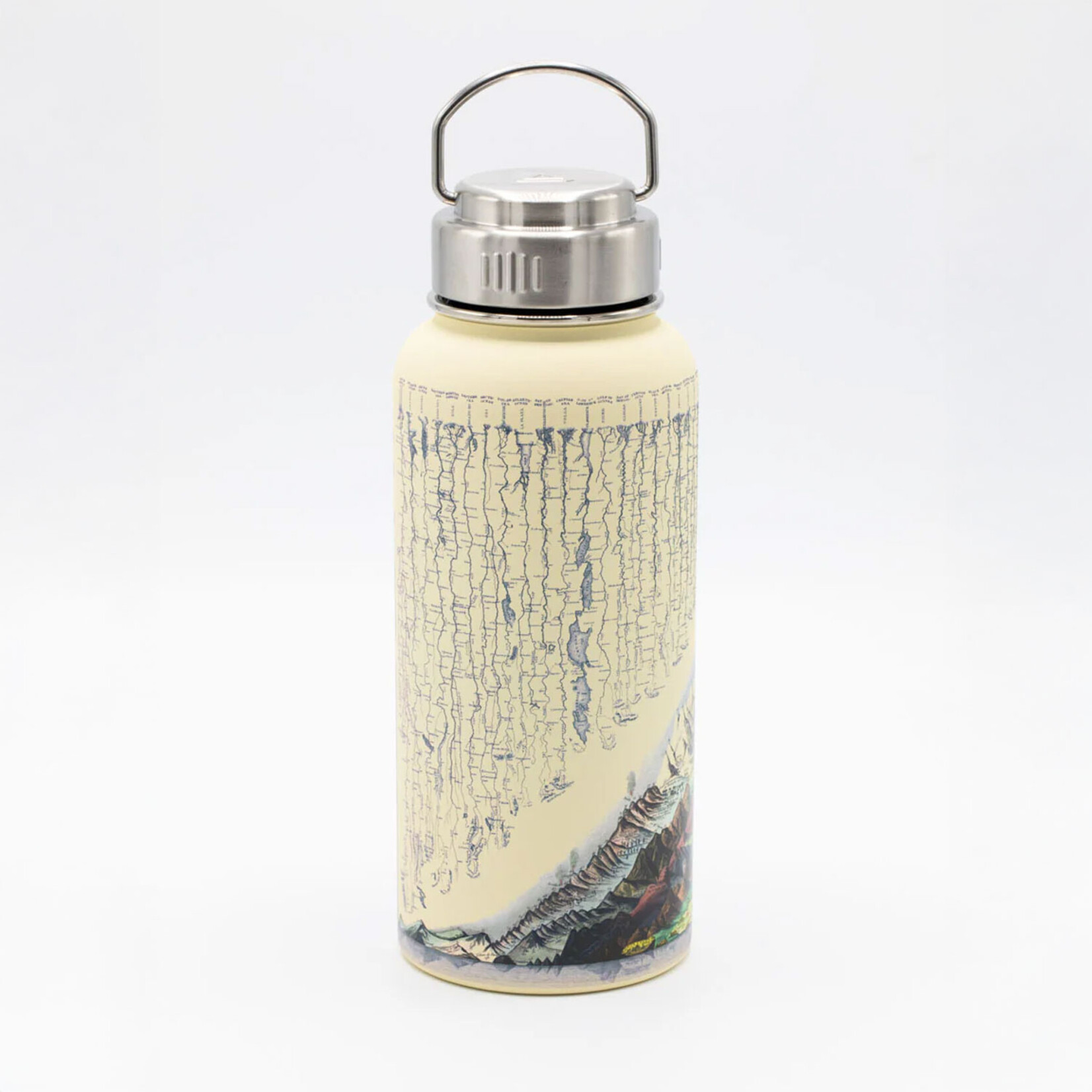 Cognitive Surplus Steel Bottle - Rivers & Mountains (32oz/18oz/12oz)