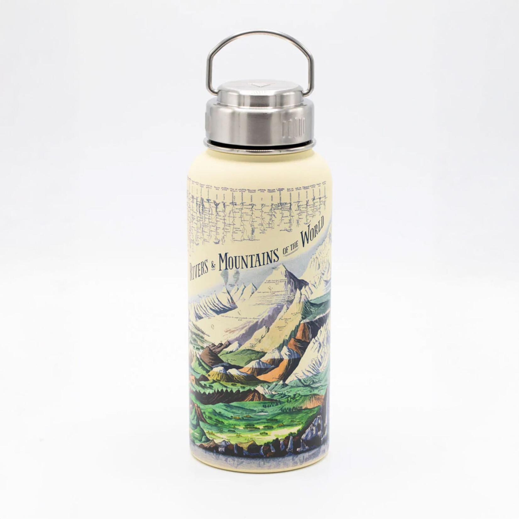 Cognitive Surplus Stainless Steel Bottle - Rivers & Mountains (18oz / 32oz)