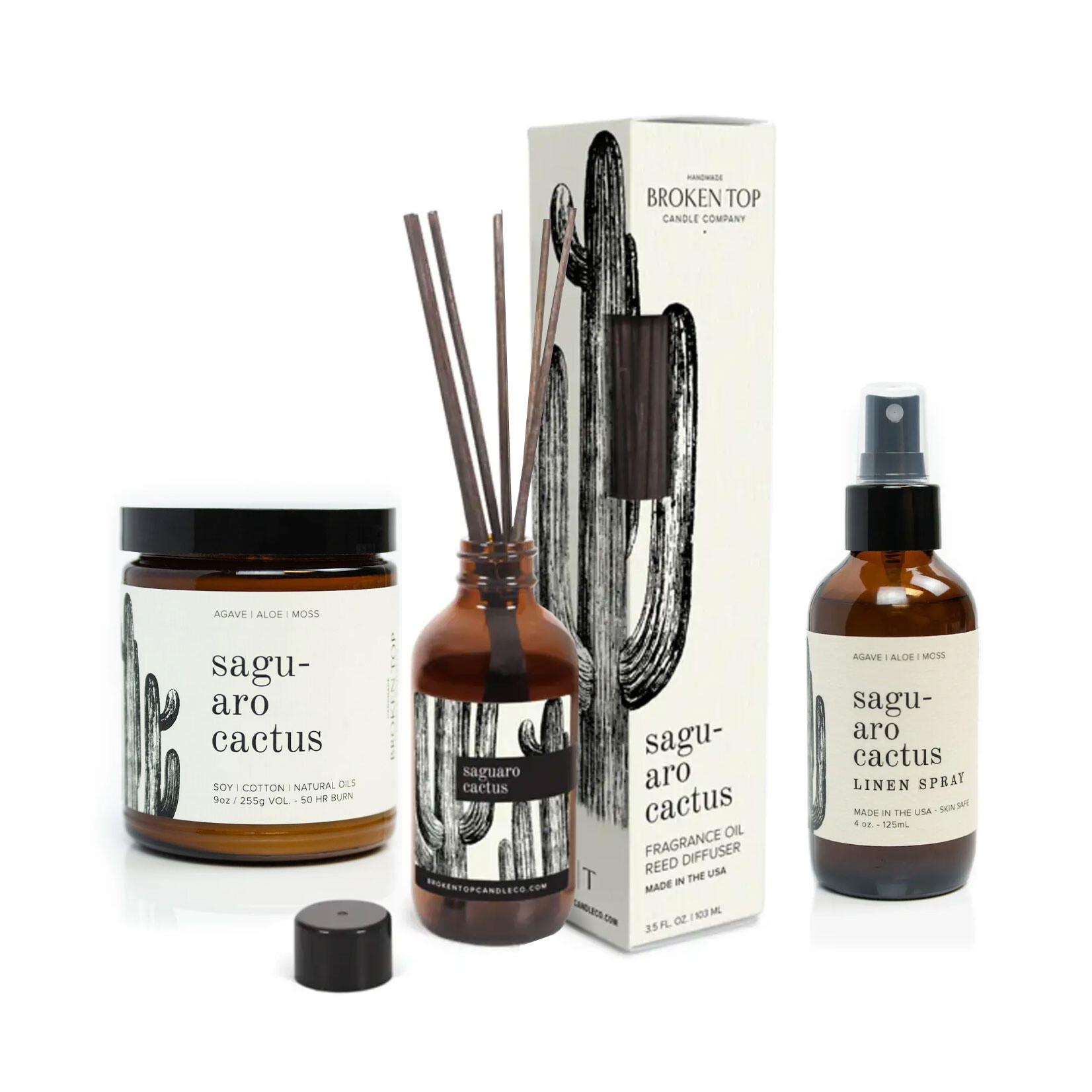 Broken Top Saguaro Cactus - Linen Spray | Reed Diffuser | Soy Candle