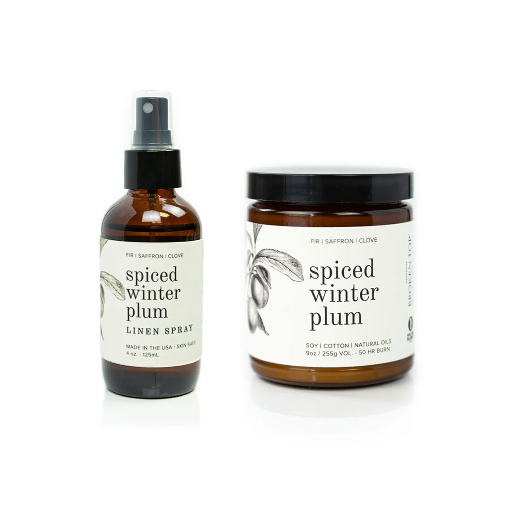 Broken Top Spiced Winter Plum - Linen Spray | Soy Candle