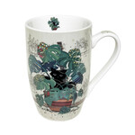 Bug Art Tall Mug - Black Cat in Plant (16oz)