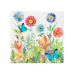 Bug Art Ceramic Coaster - Butterflies & Daisies