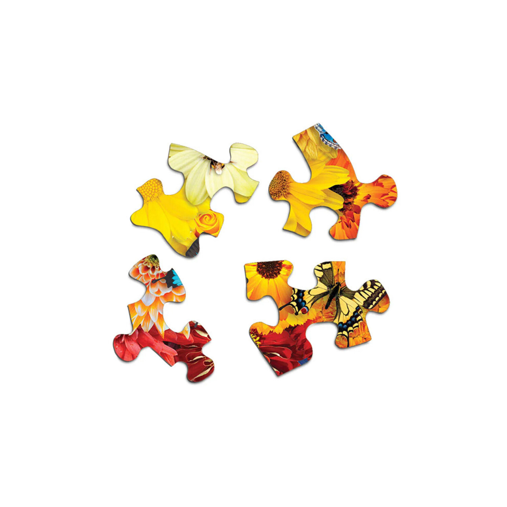 Round Jigsaw Puzzle - Colorful Blooms (500-Piece)