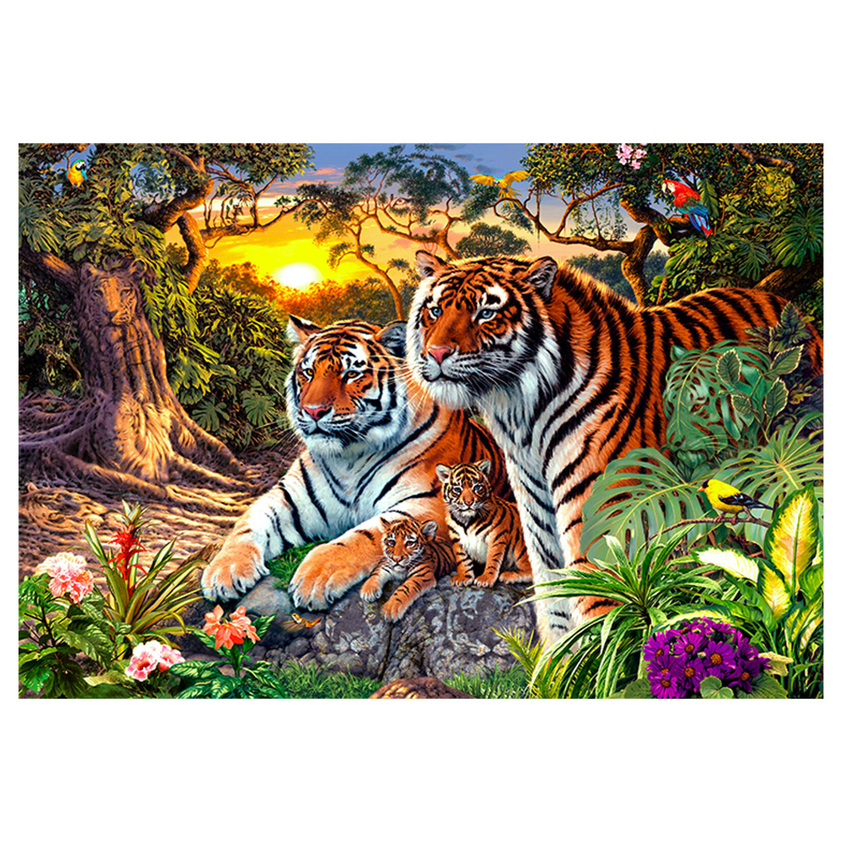 Jigsaw Puzzle - Hidden Tigers (400-Piece)