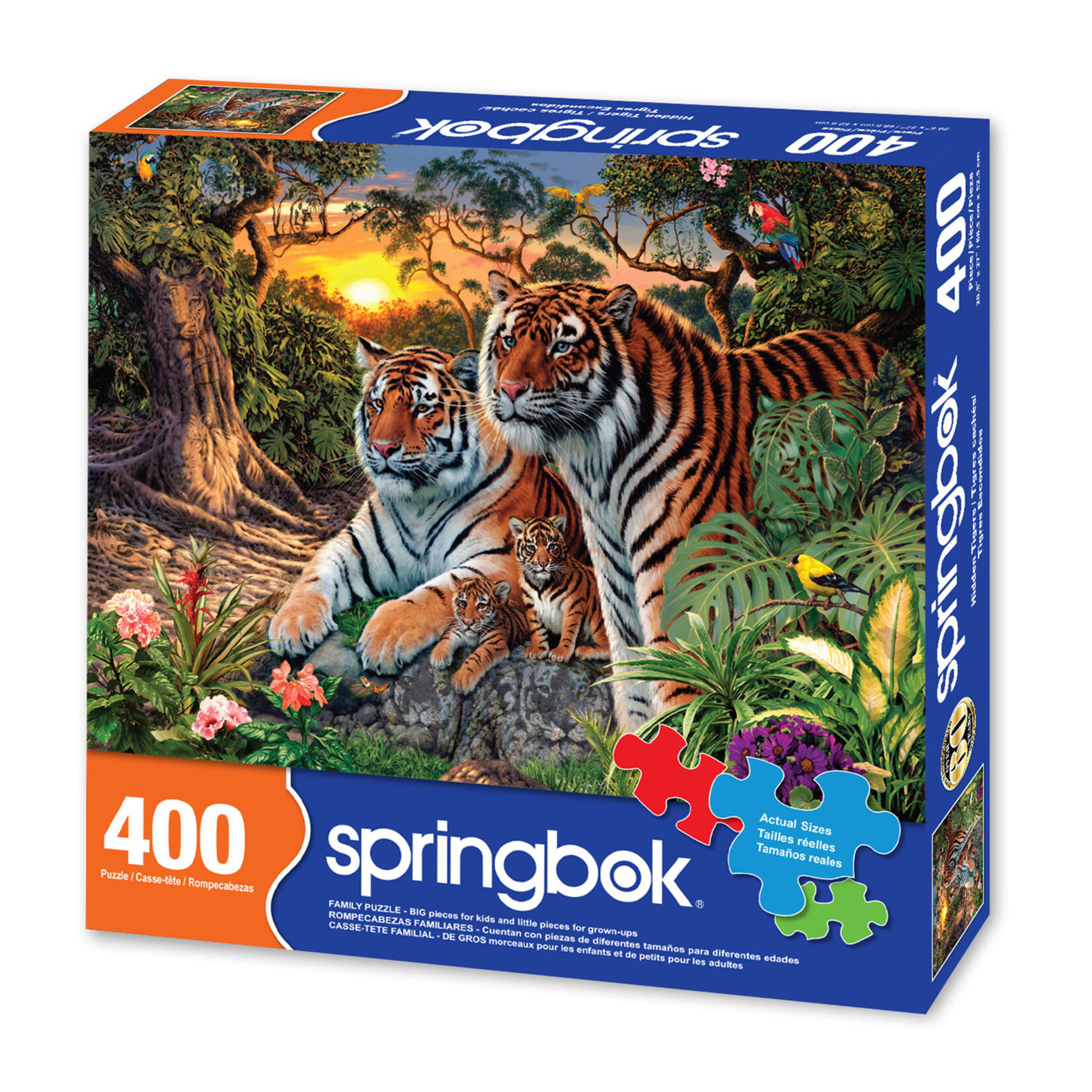 Springbok Jigsaw Puzzle - Hidden Tigers (400-Piece)