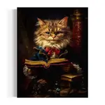 Salty Alyce Wall Decor - Baroque Cat Reading A Book