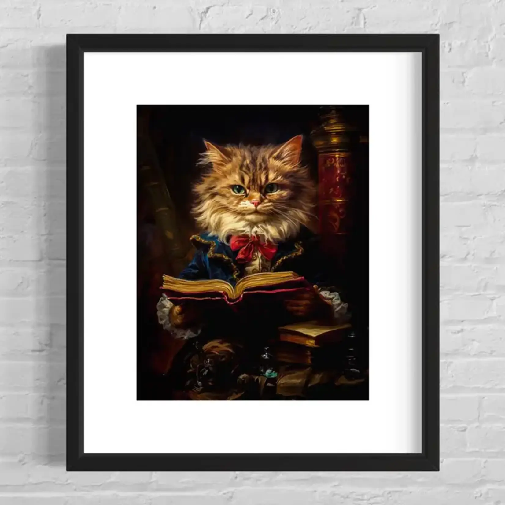 Wall Decor - Baroque Cat Reading A Book