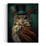 Salty Alyce Wall Decor - Gentleman Owl Portrait