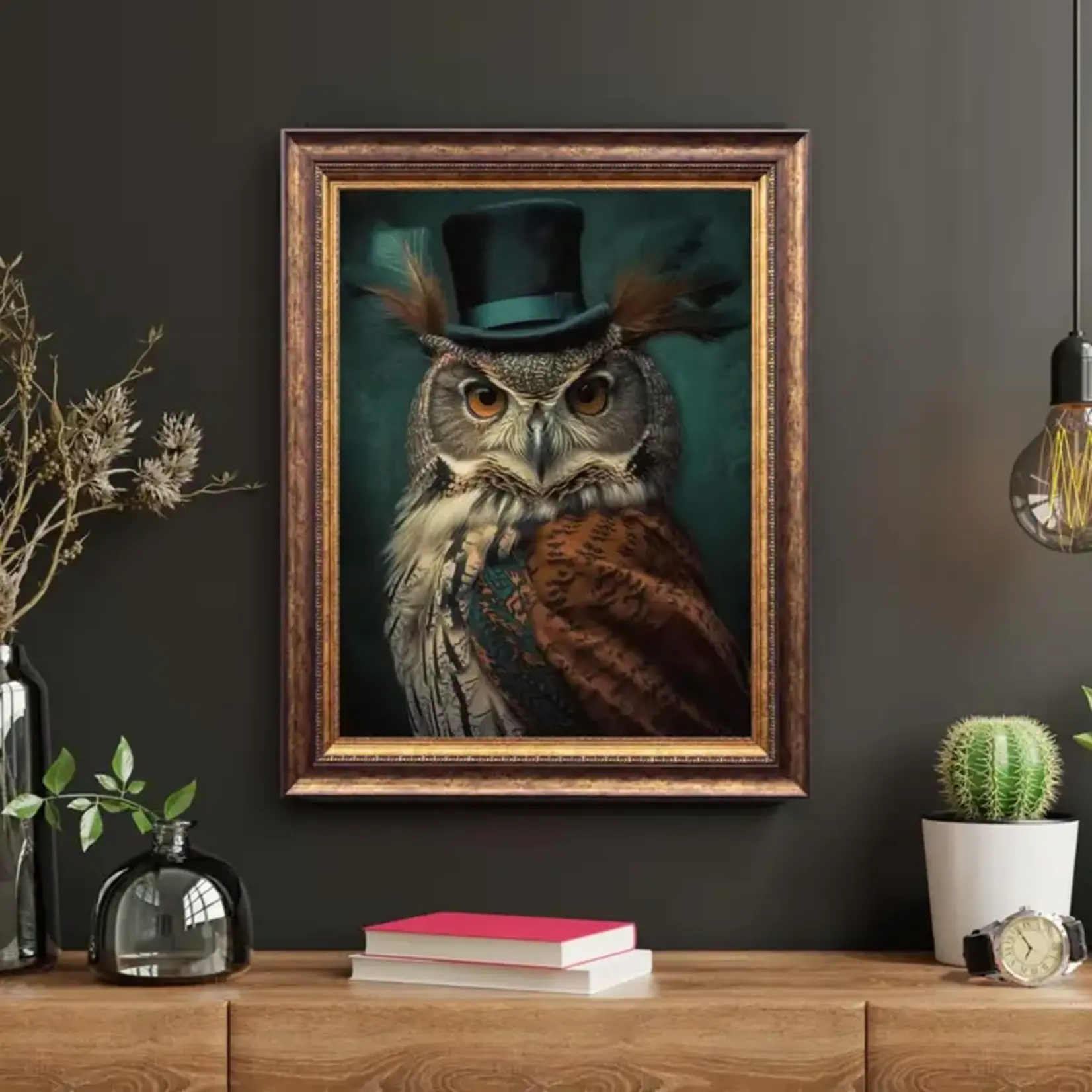 Wall Decor - Gentleman Owl Portrait