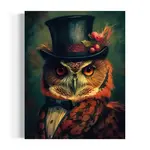 Wall Decor - Gentleman Red Owl Portrait