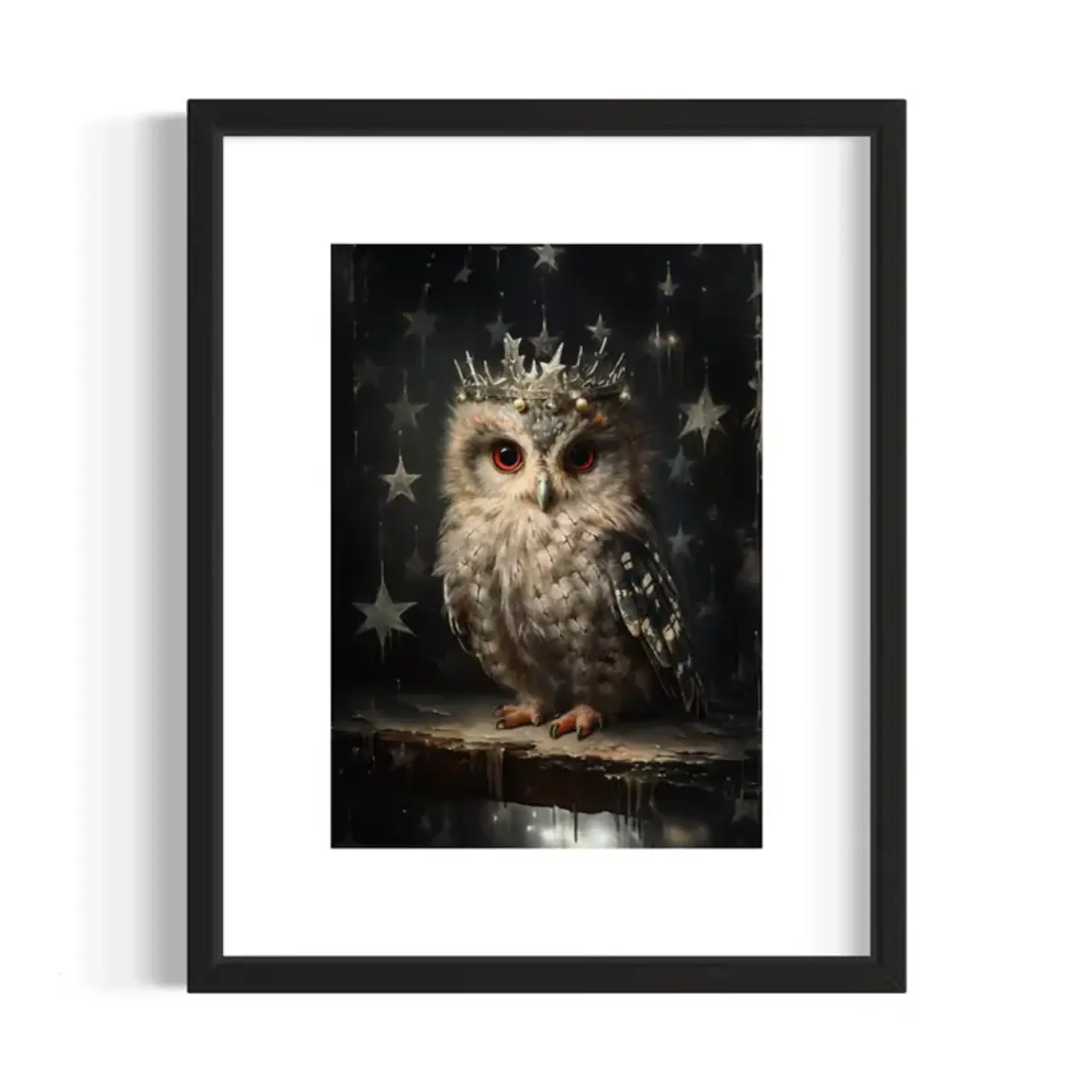 Wall Decor - Owl in Antique Star Crown