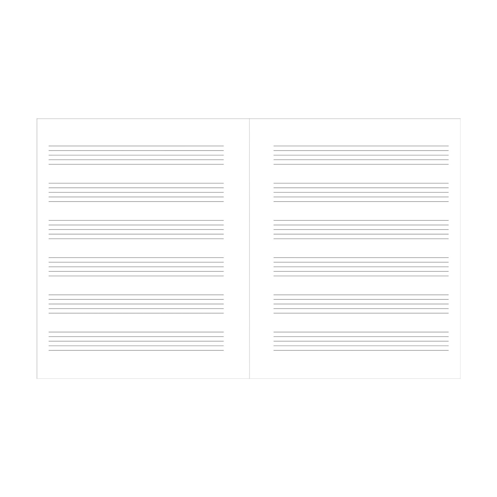 Peter Pauper Press Notebook - Music Manuscript (Wide Staff)