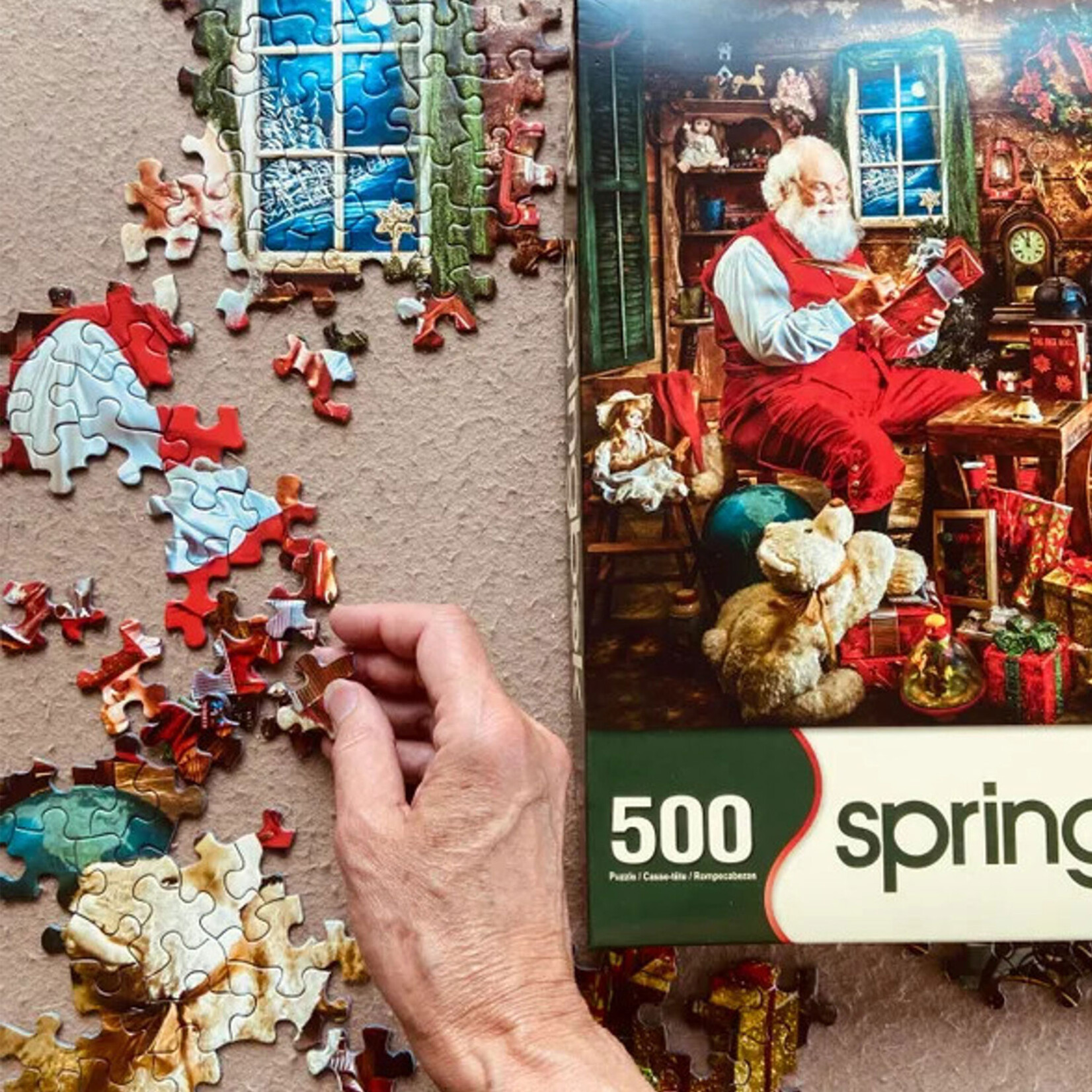 Springbok Jigsaw Puzzle - Santa's Shop (500-Piece)