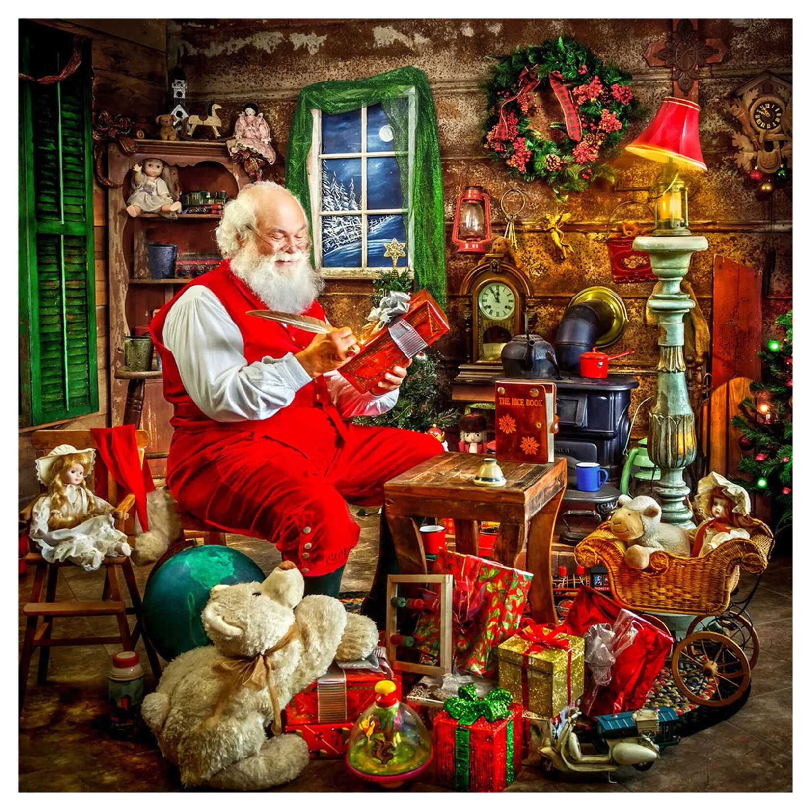 Springbok Jigsaw Puzzle - Santa's Shop (500-Piece)