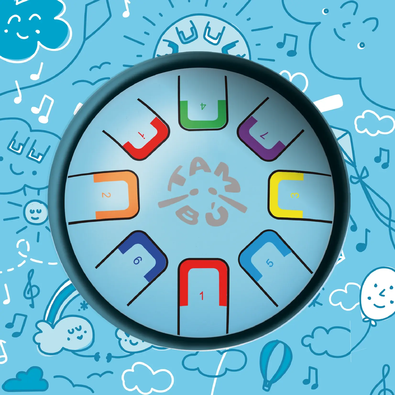 Tambú 6" Baby Tongue Drum (Assorted Colours)