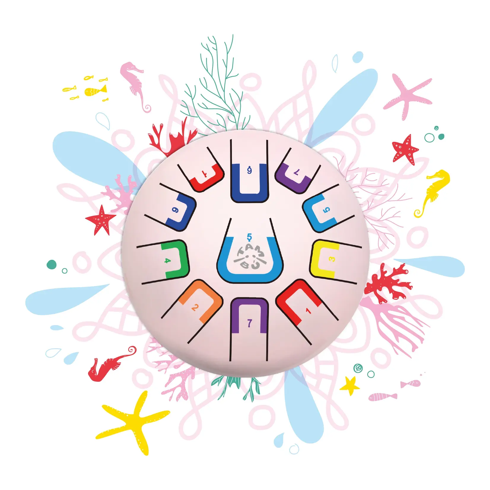 Tambú 8" Tongue Drum (Assorted Colours)