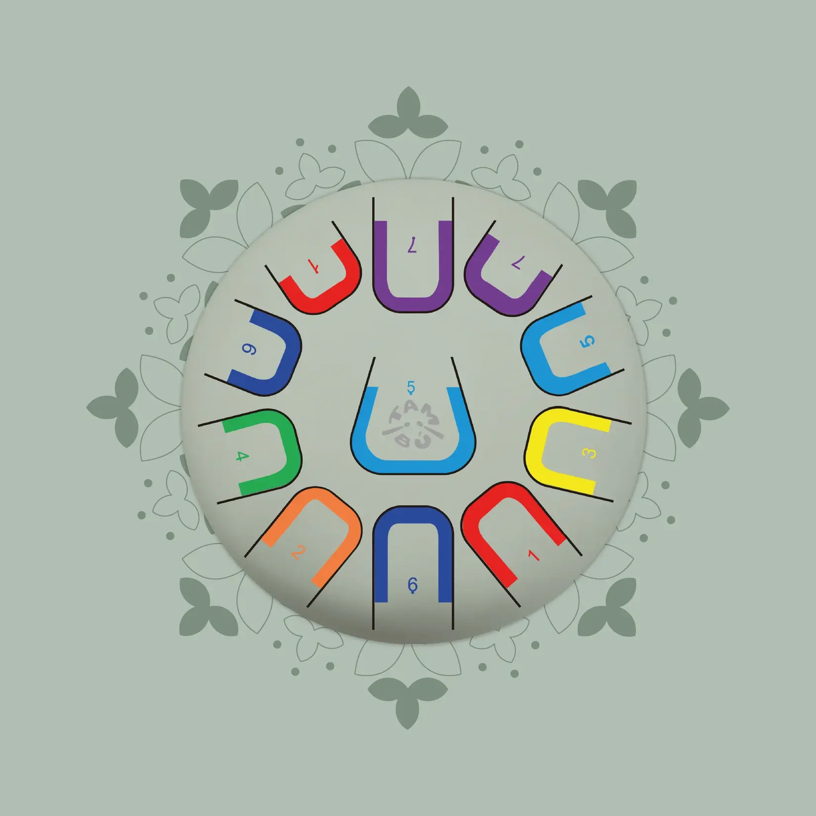 Tambú 10" Tongue Drum (Assorted Colours)