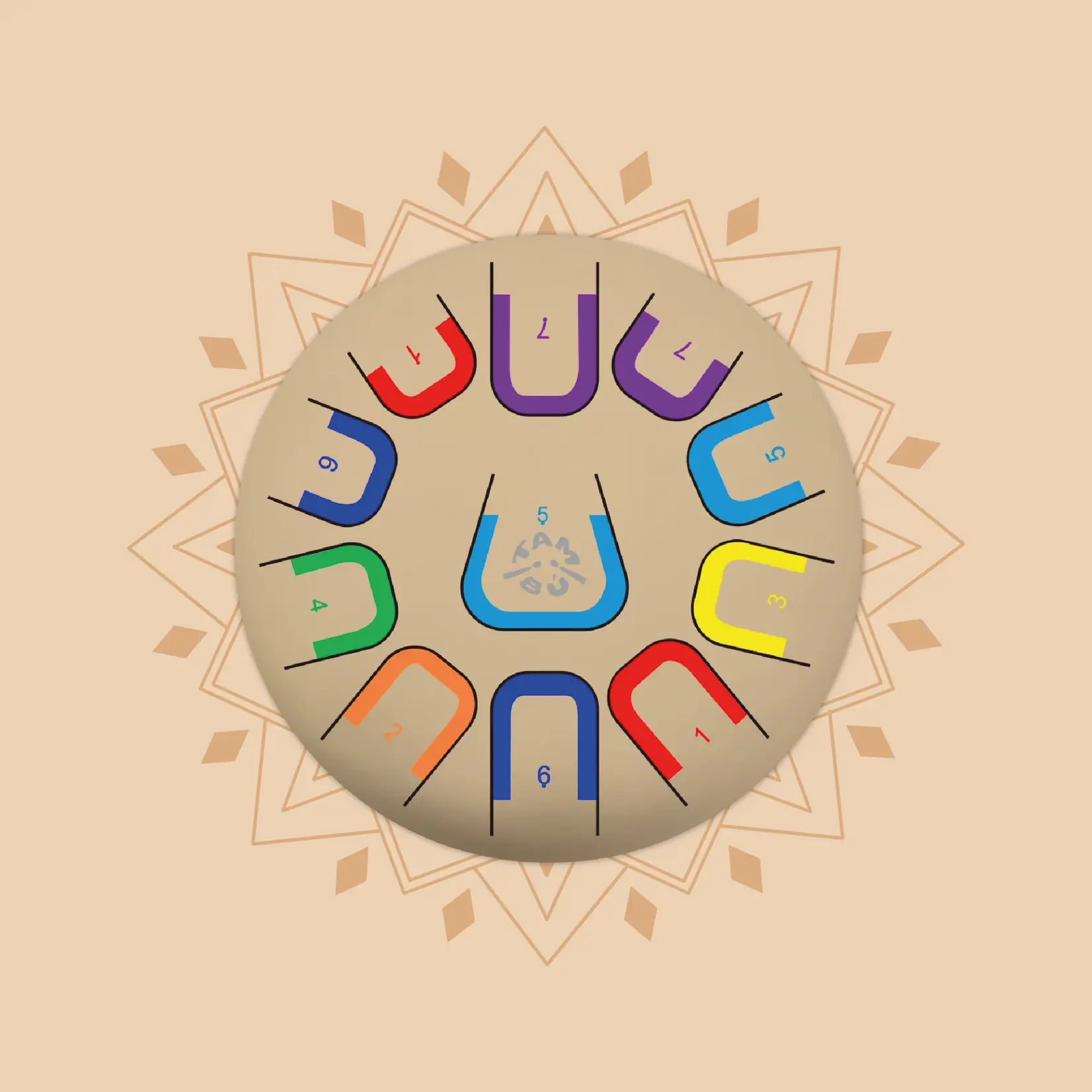 Tambú 10" Tongue Drum (Assorted Colours)