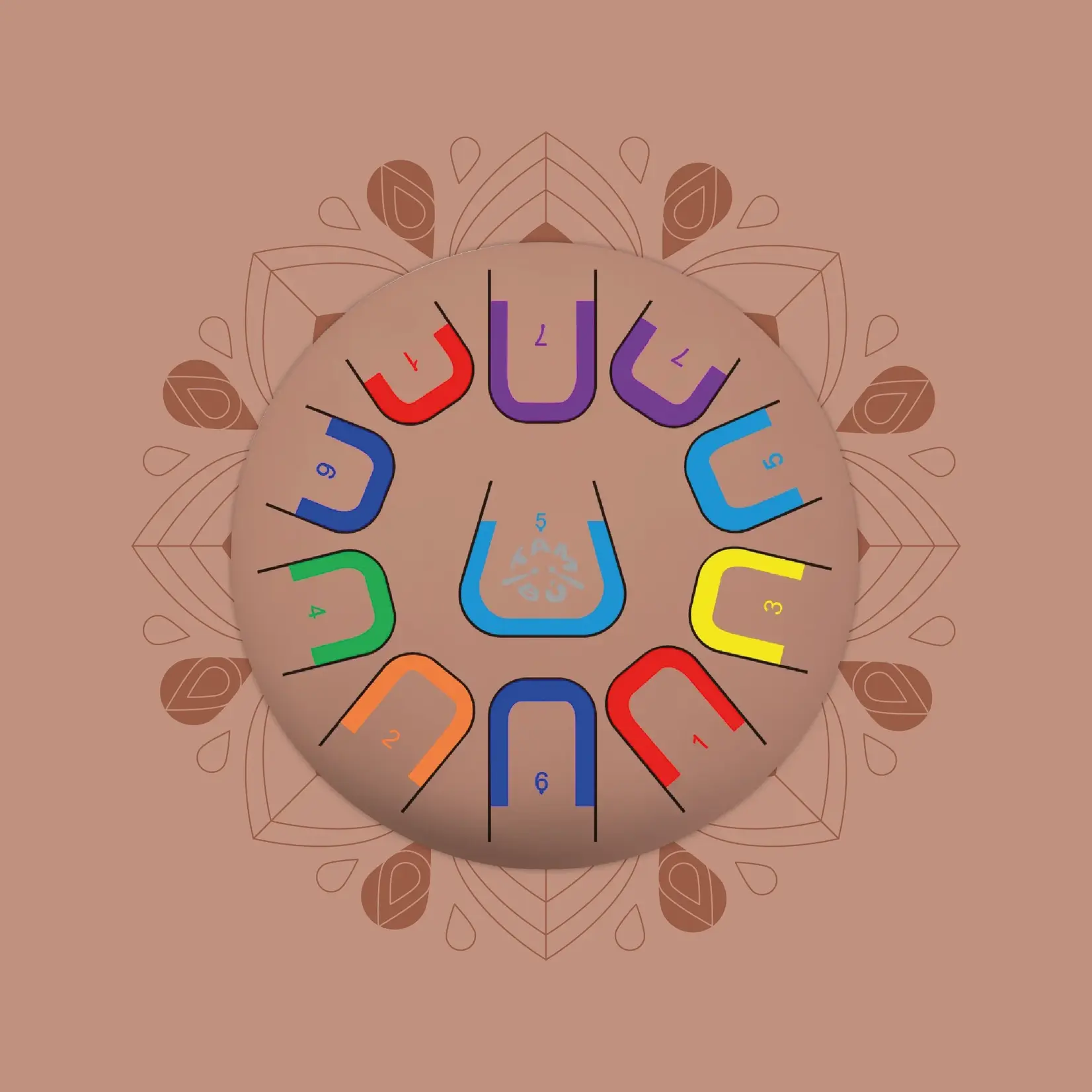 Tambú 10" Tongue Drum (Assorted Colours)