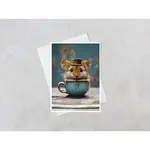Salty Alyce Card - Mouse in Tea Cup (Blank Inside)