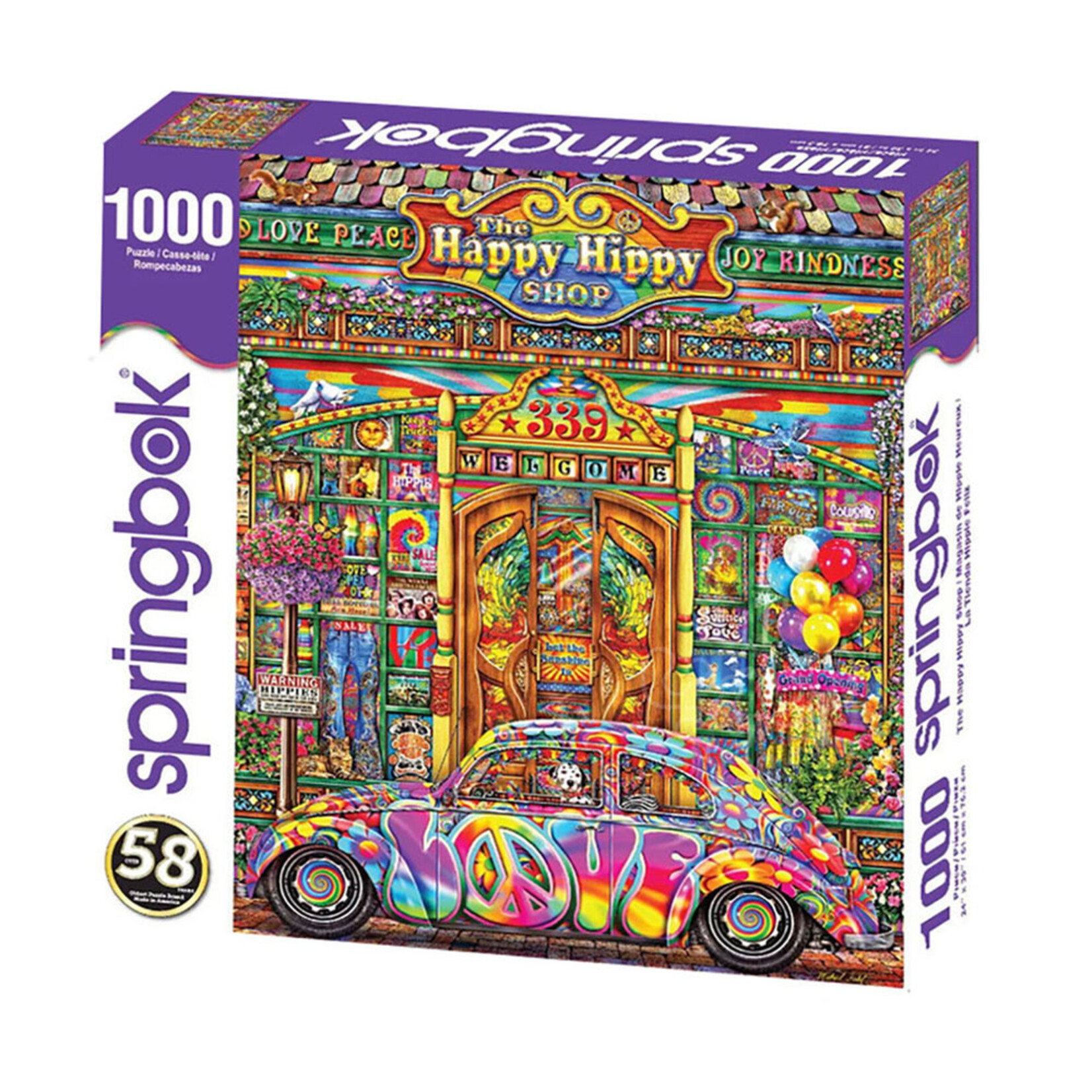 Springbok Jigsaw Puzzle - Happy Hippy Shop (1000-Piece)